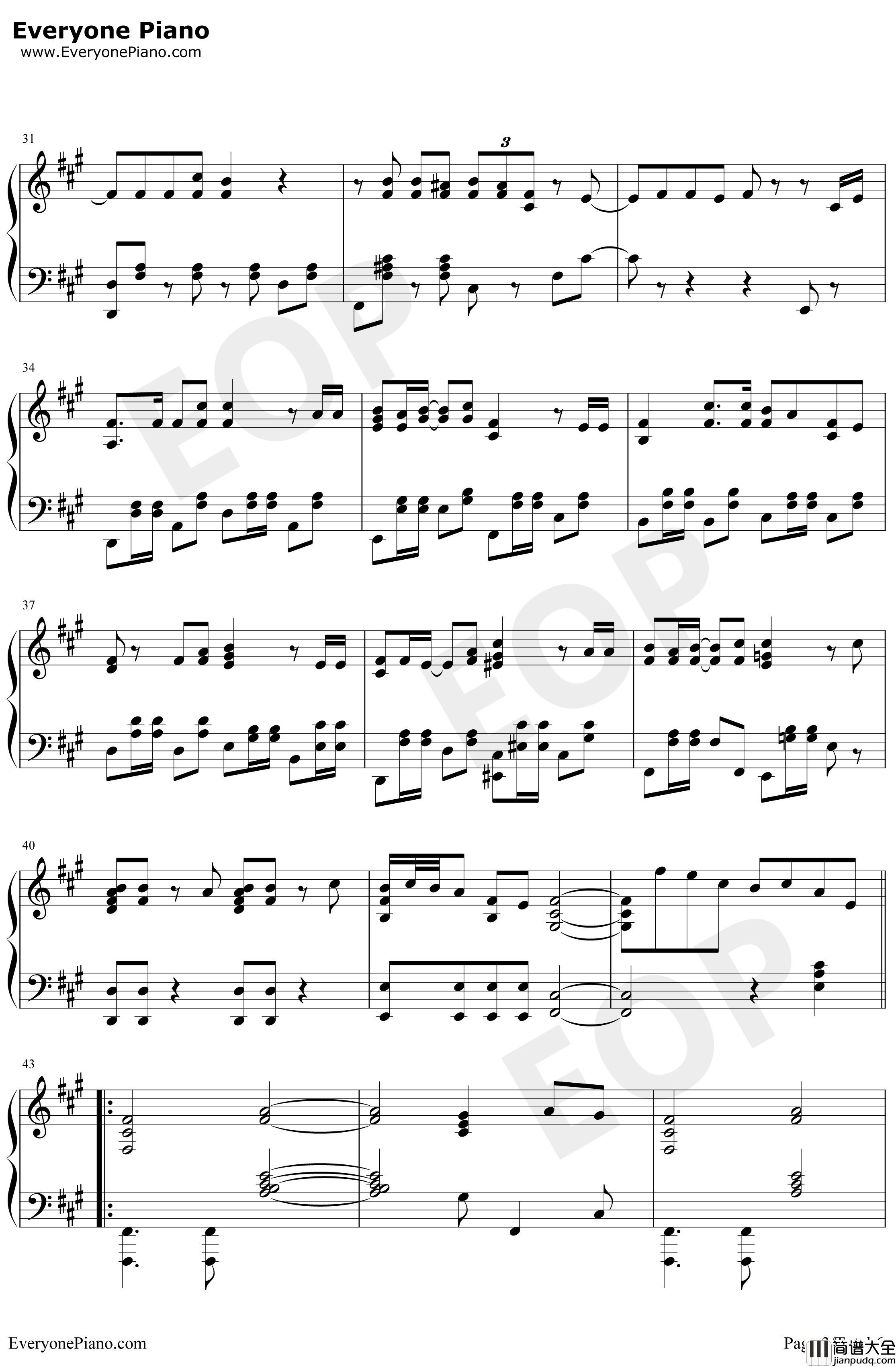 极乐净土钢琴谱_GARNiDELiA_合音版