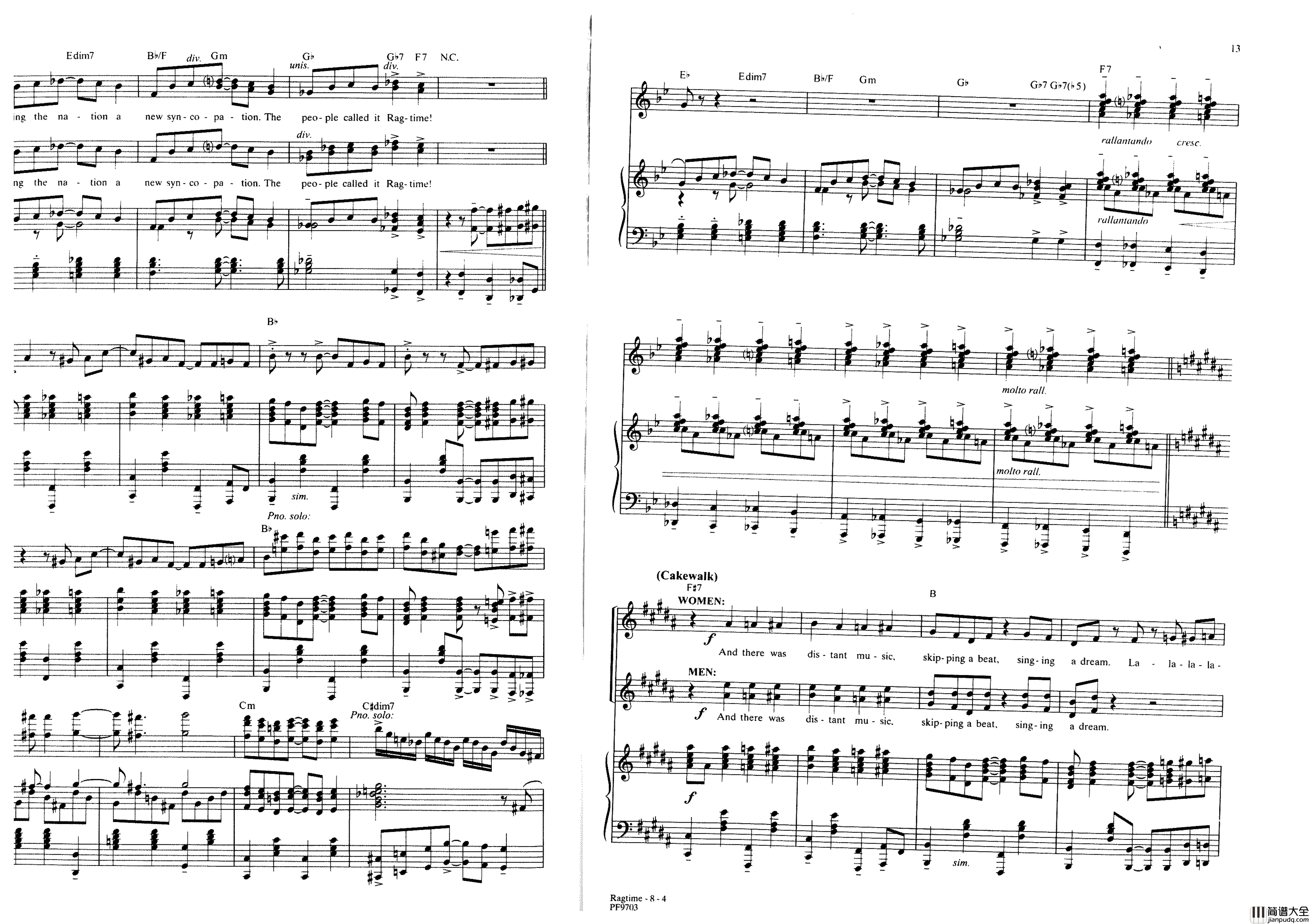 Ragtime全集钢琴谱_Stephen_Flaherty