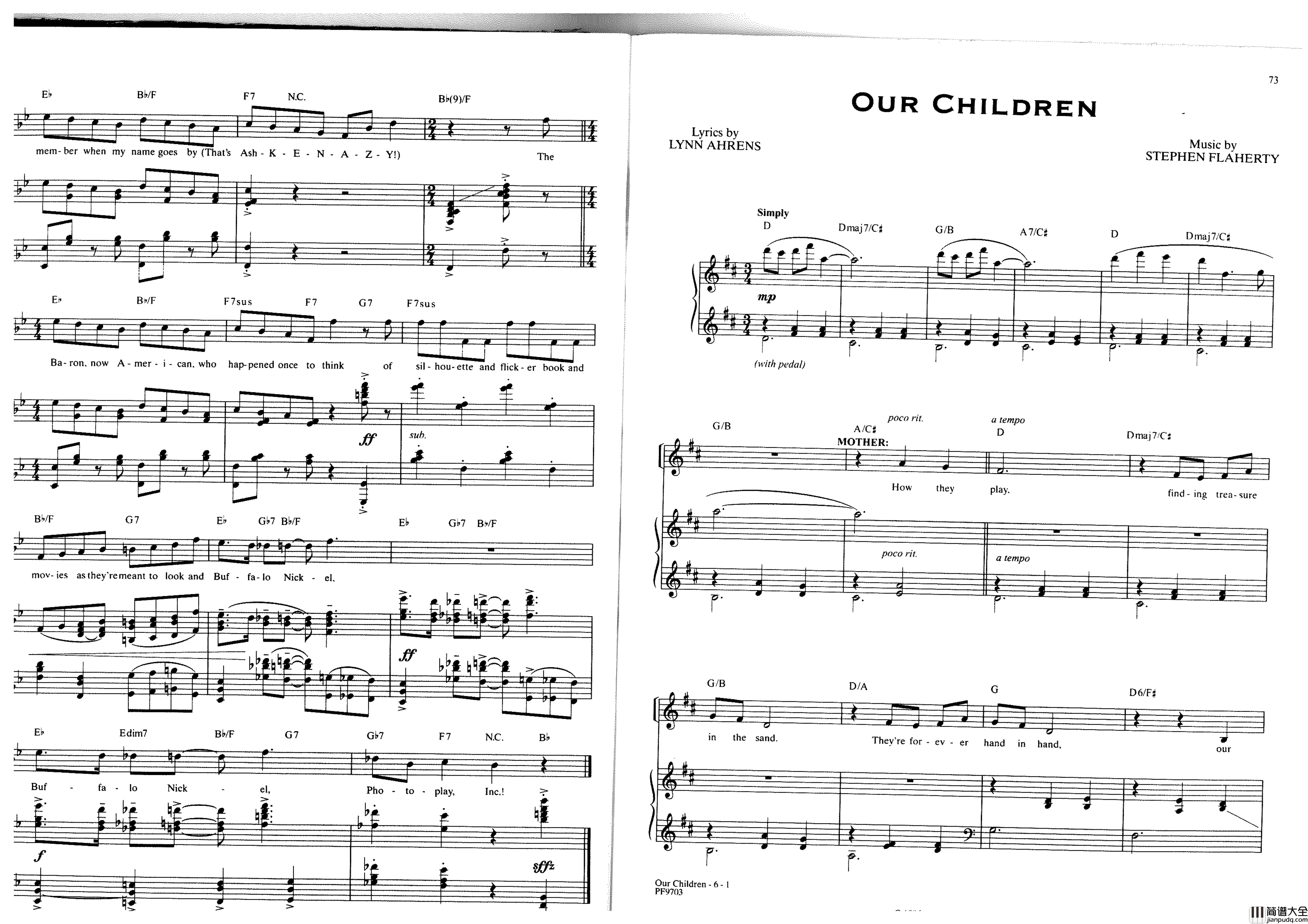 Ragtime全集钢琴谱_Stephen_Flaherty