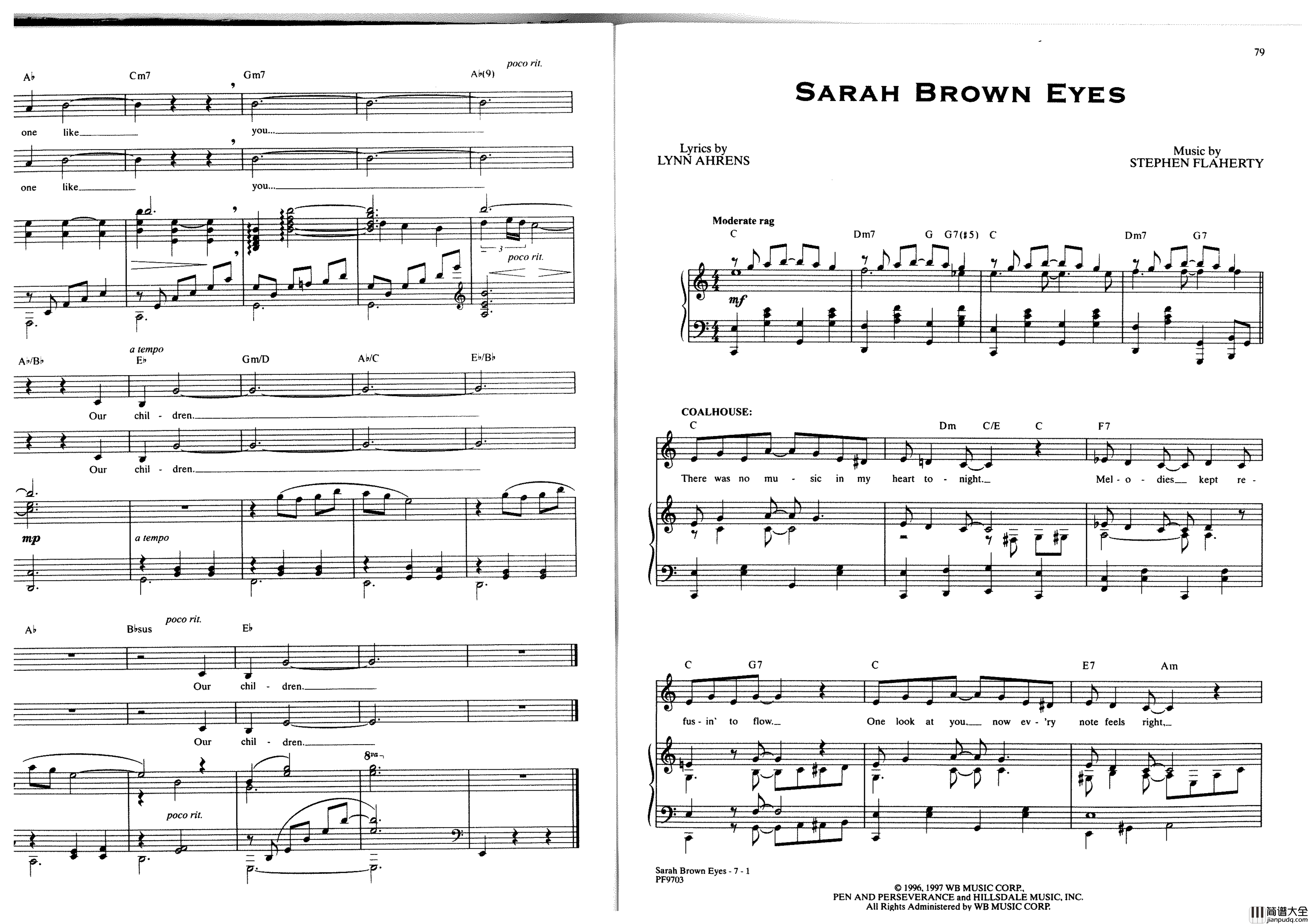 Ragtime全集钢琴谱_Stephen_Flaherty