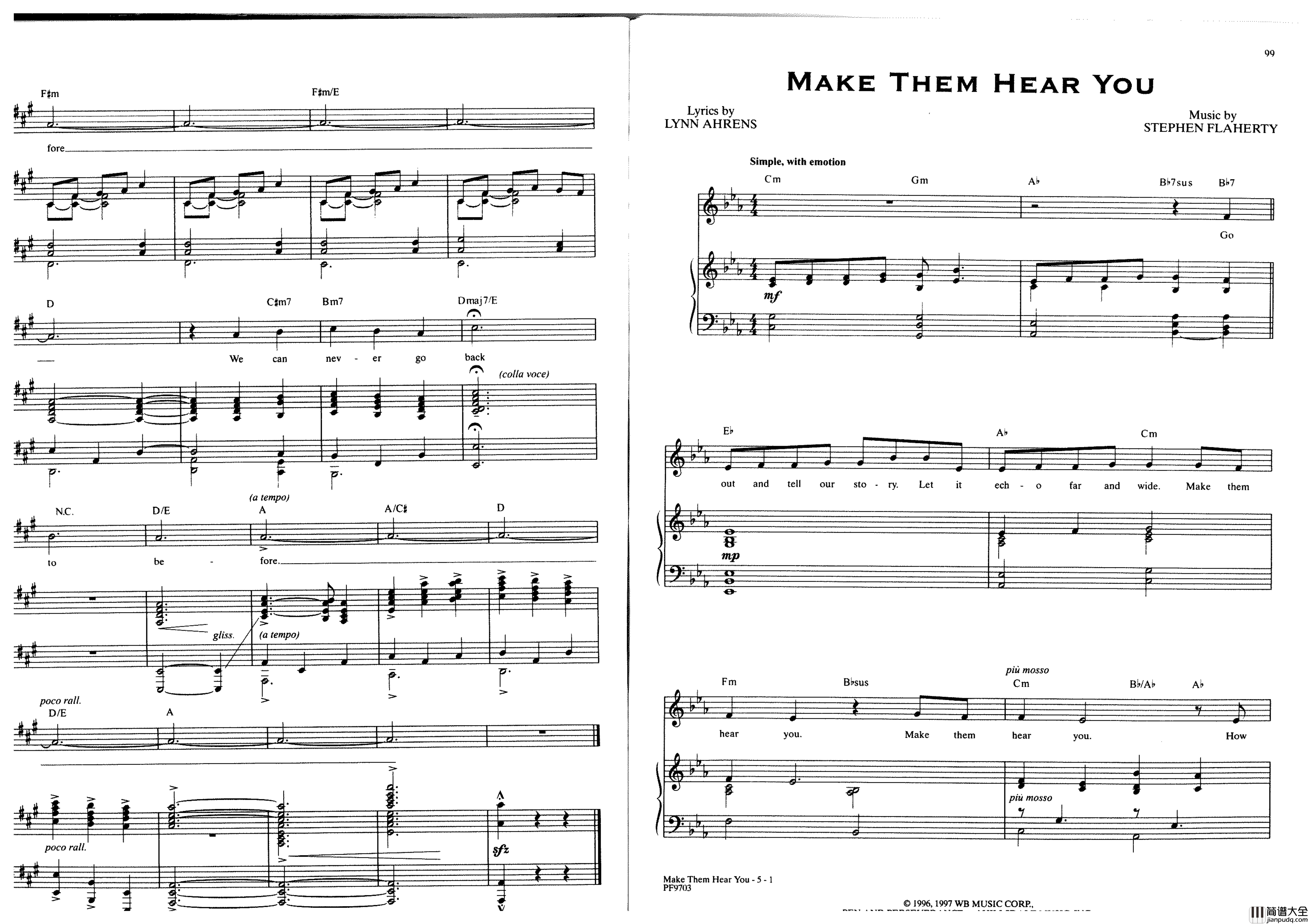 Ragtime全集钢琴谱_Stephen_Flaherty