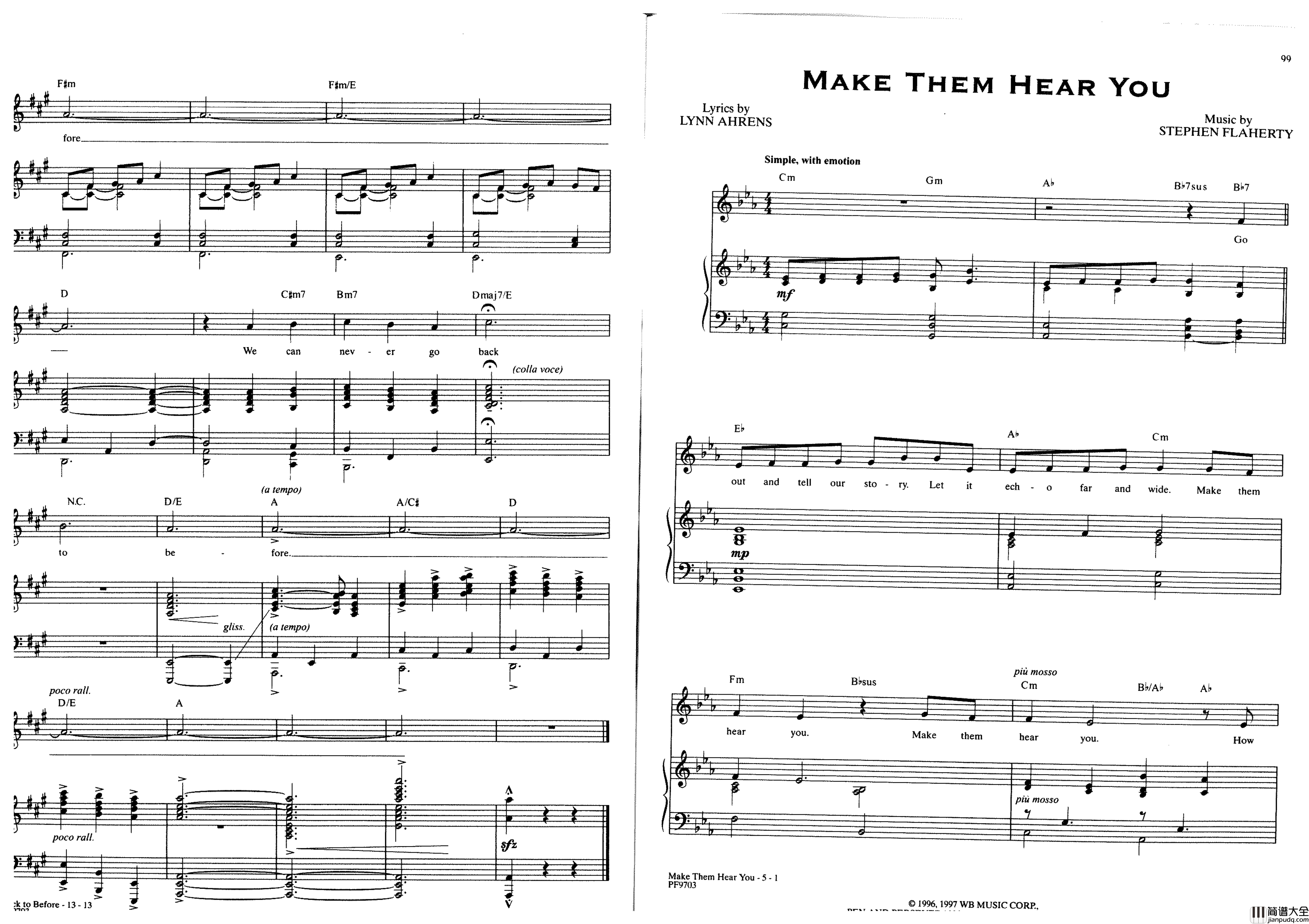 Ragtime全集钢琴谱_Stephen_Flaherty