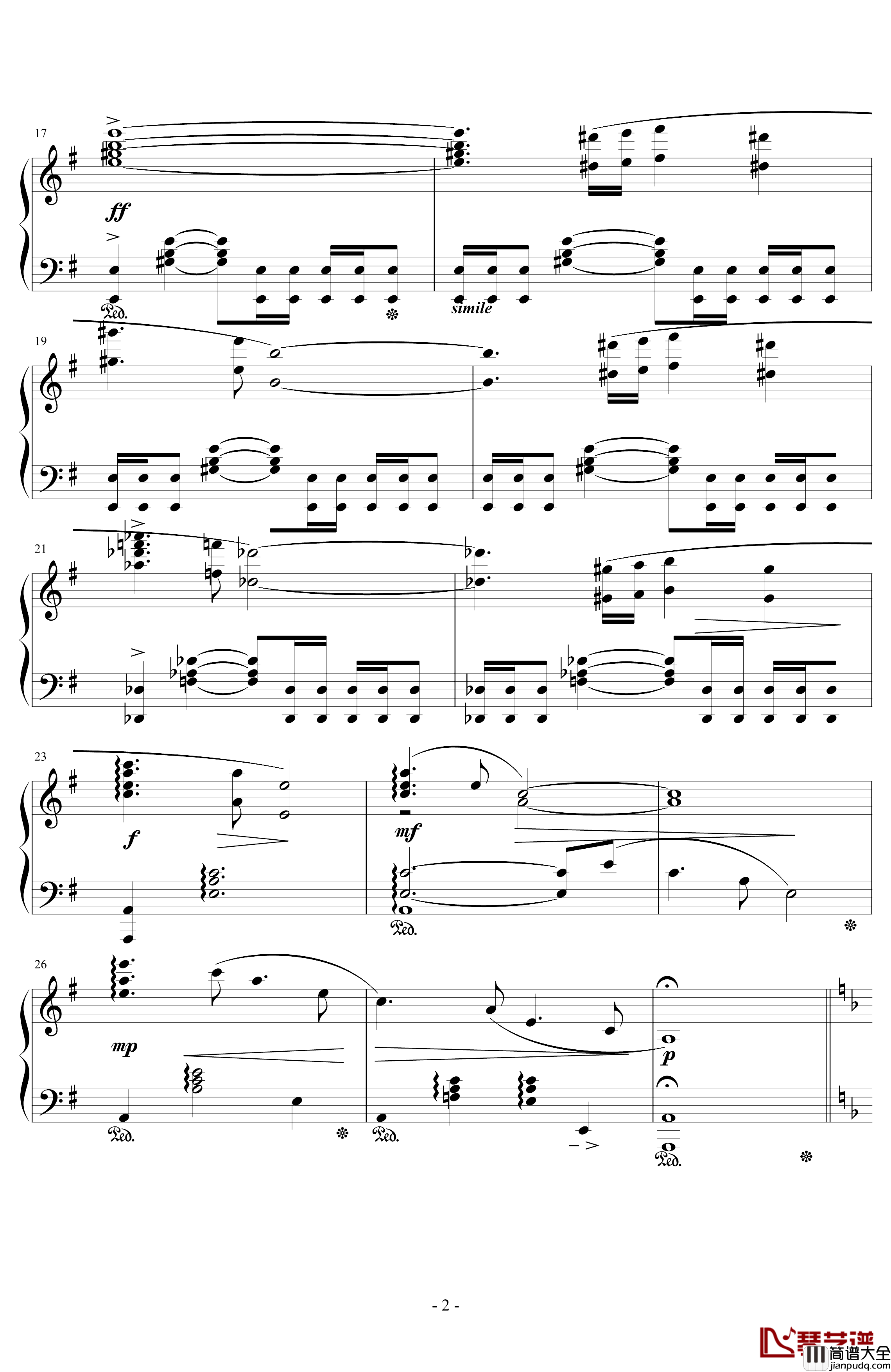 Opening~Bombing_Mission钢琴谱_FFVII_浜口史郎