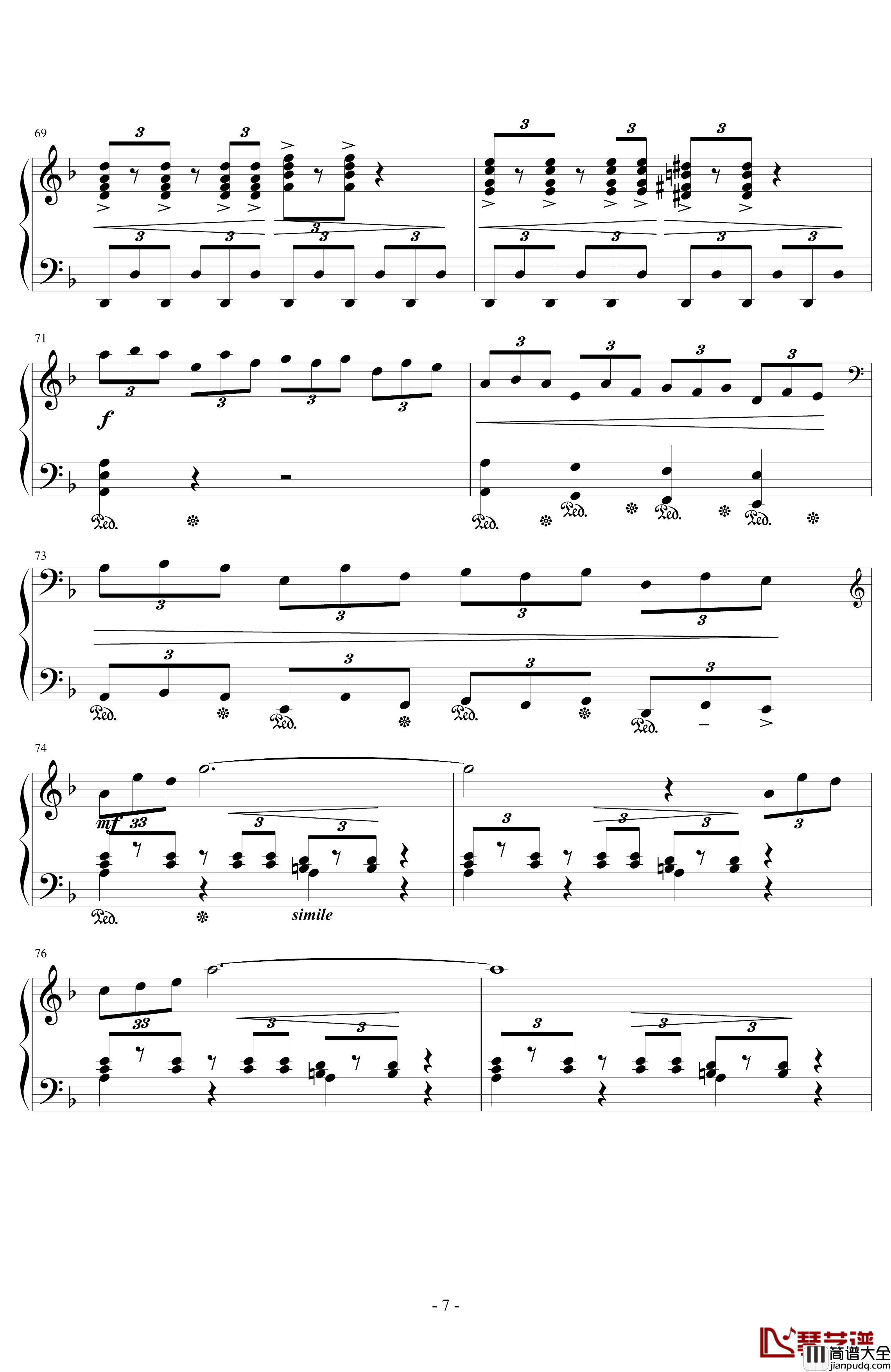 Opening~Bombing_Mission钢琴谱_FFVII_浜口史郎