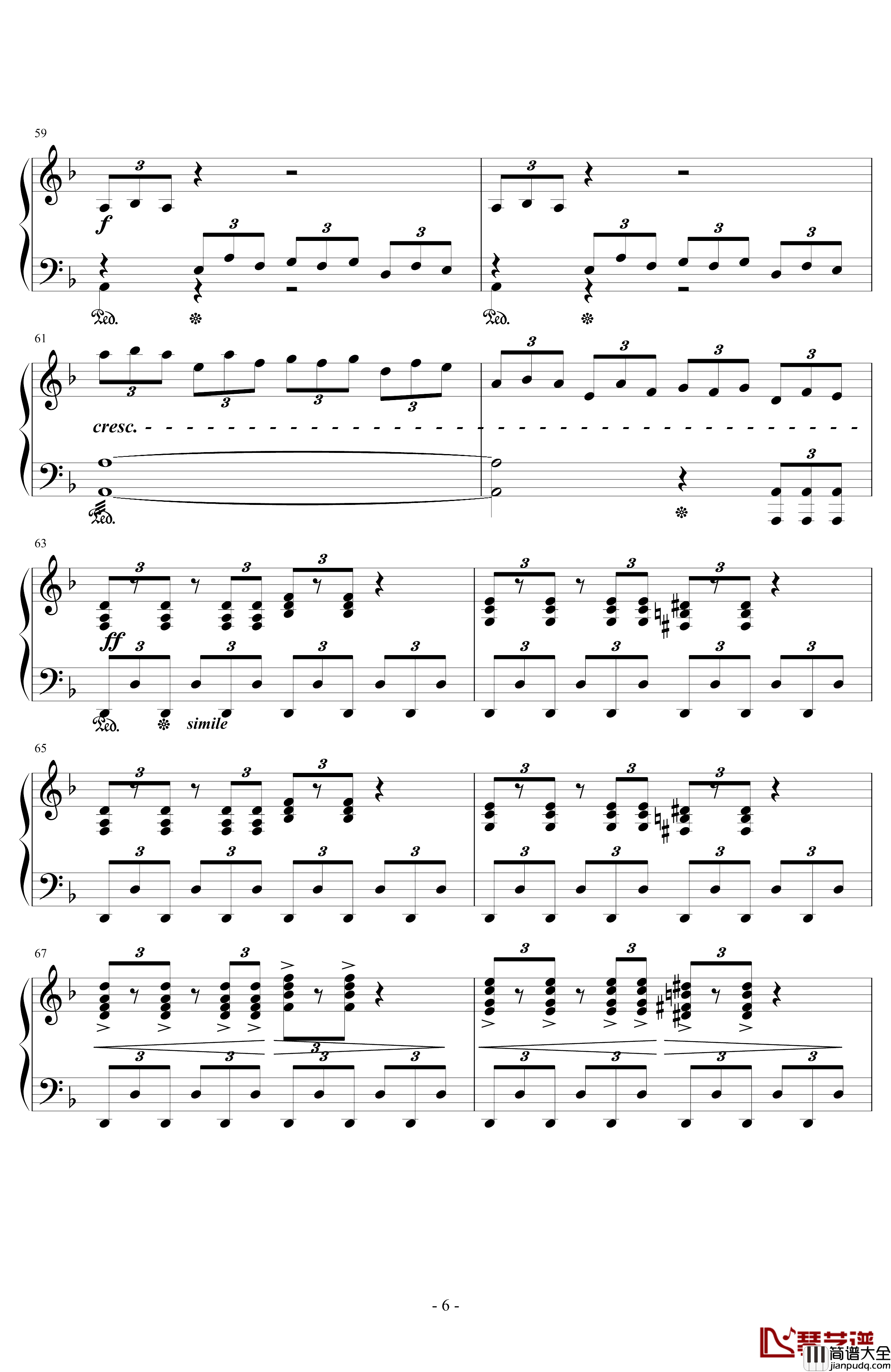 Opening~Bombing_Mission钢琴谱_FFVII_浜口史郎