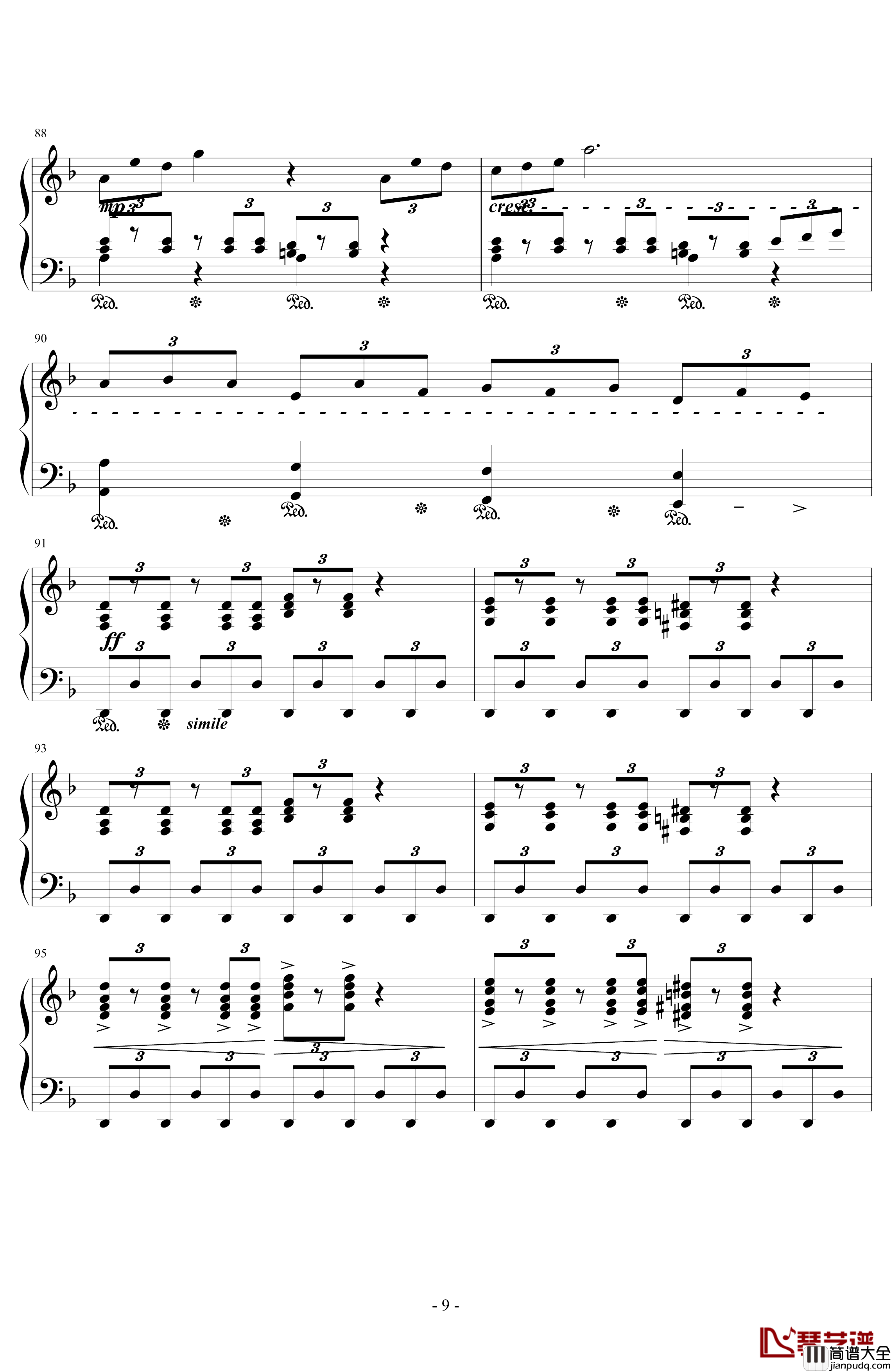 Opening~Bombing_Mission钢琴谱_FFVII_浜口史郎