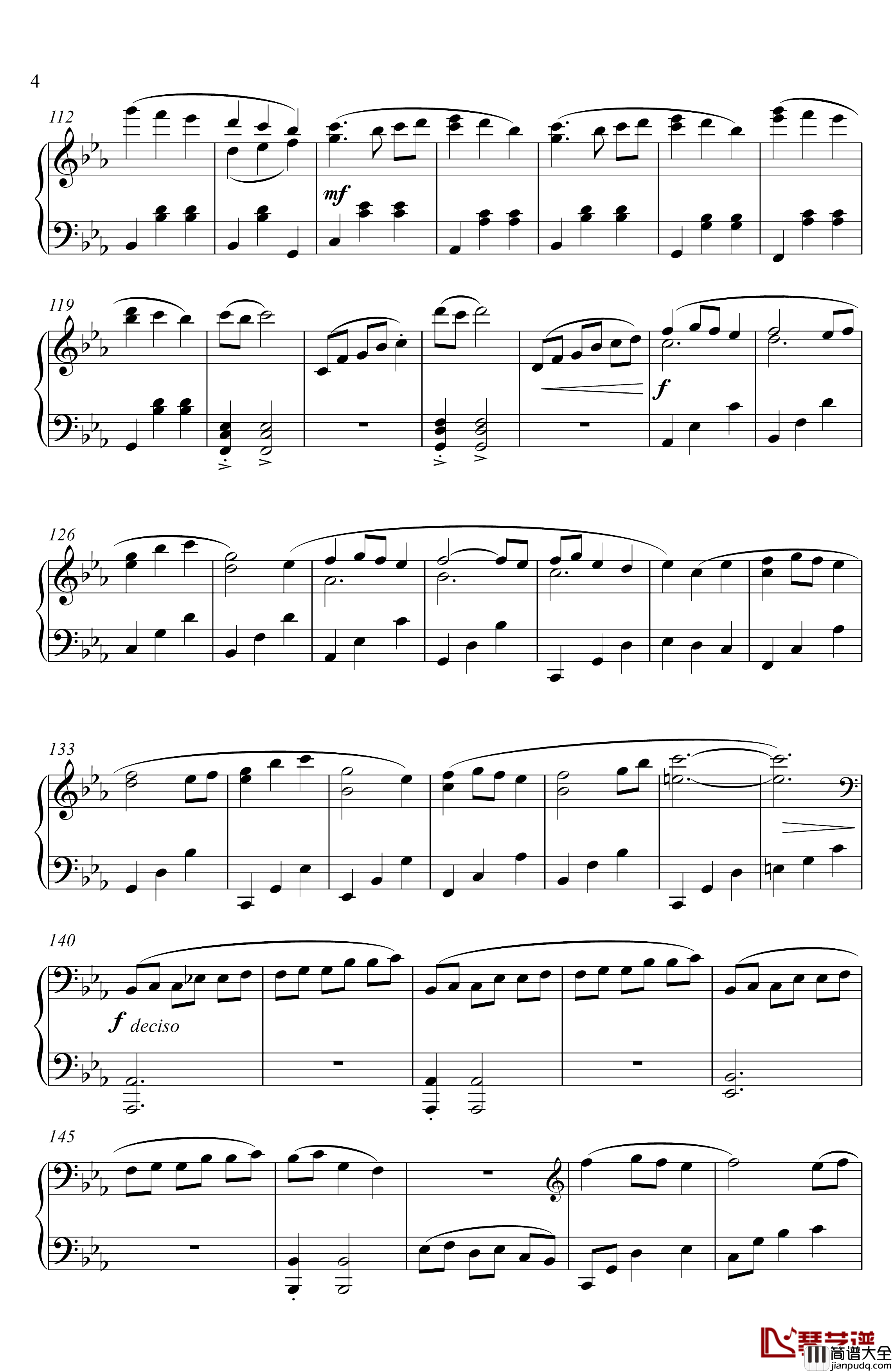 一期一振钢琴谱_近侍曲_简易版_刀剑乱舞