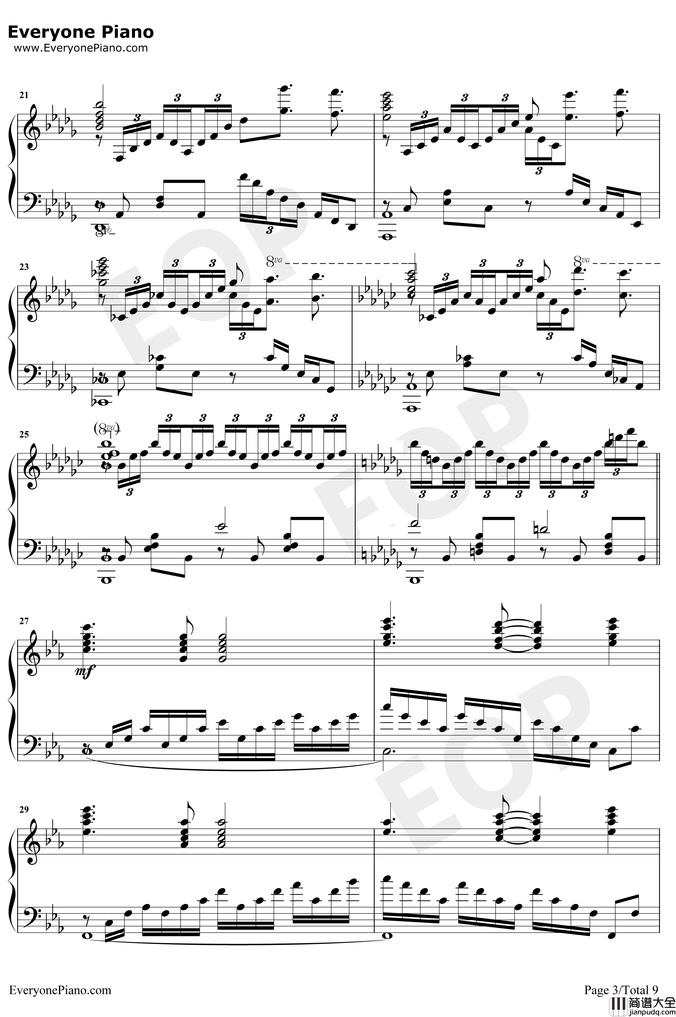 Swordland钢琴谱_梶浦由记_刀剑神域插曲