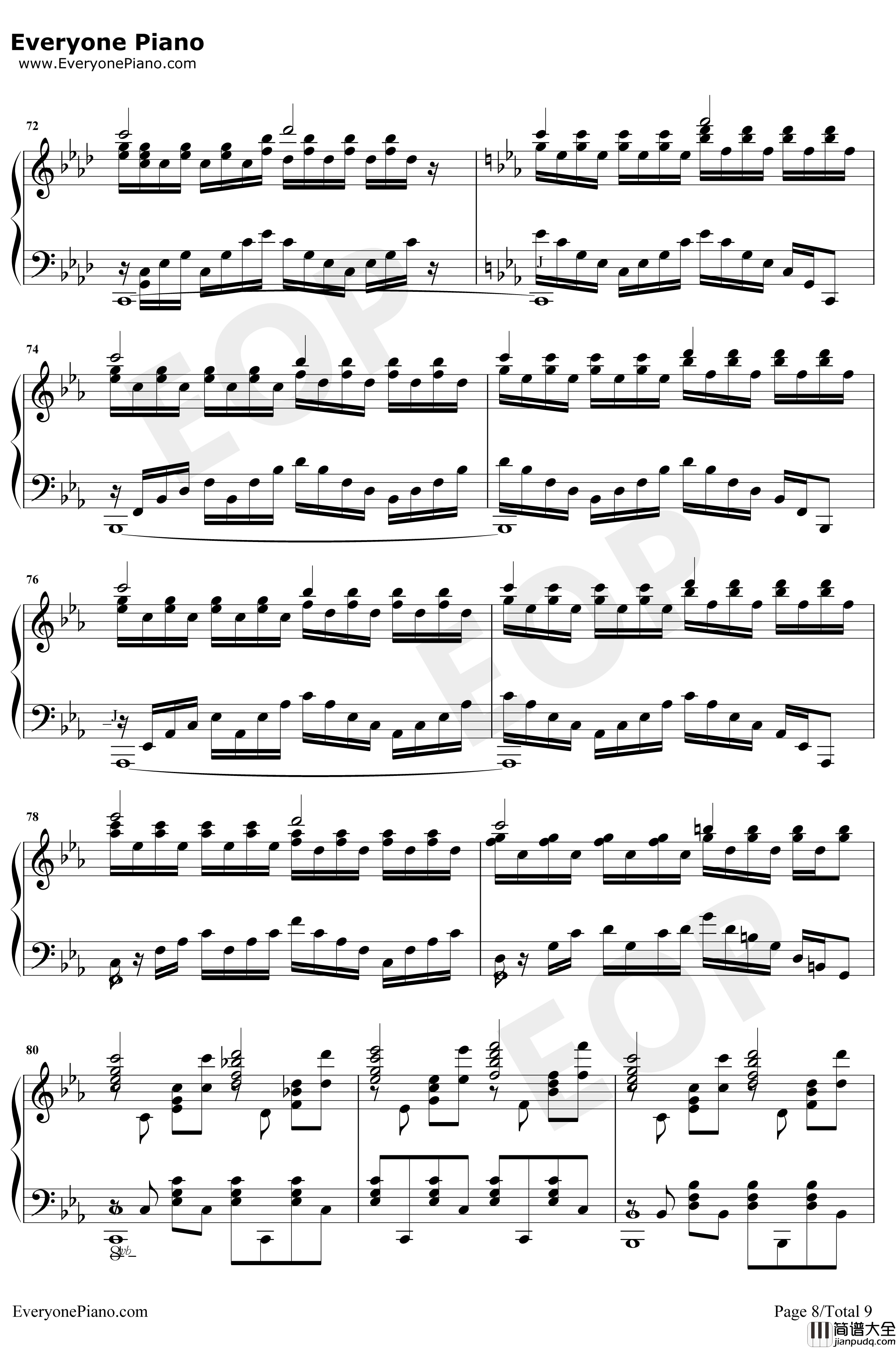 Swordland钢琴谱_梶浦由记_刀剑神域插曲