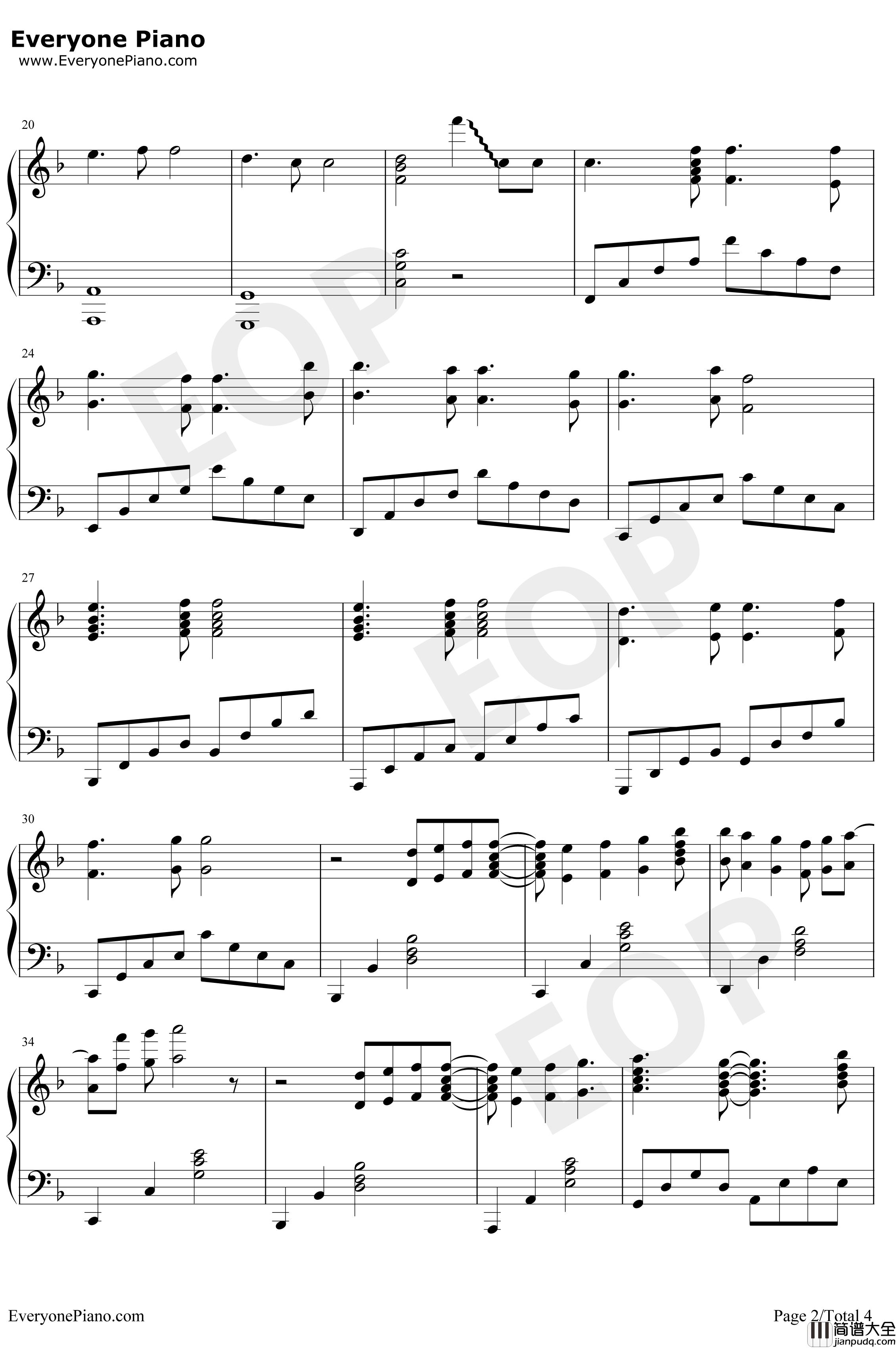 ユキトキ钢琴谱_やなぎなぎ_我的青春恋爱喜剧果然有问题OP