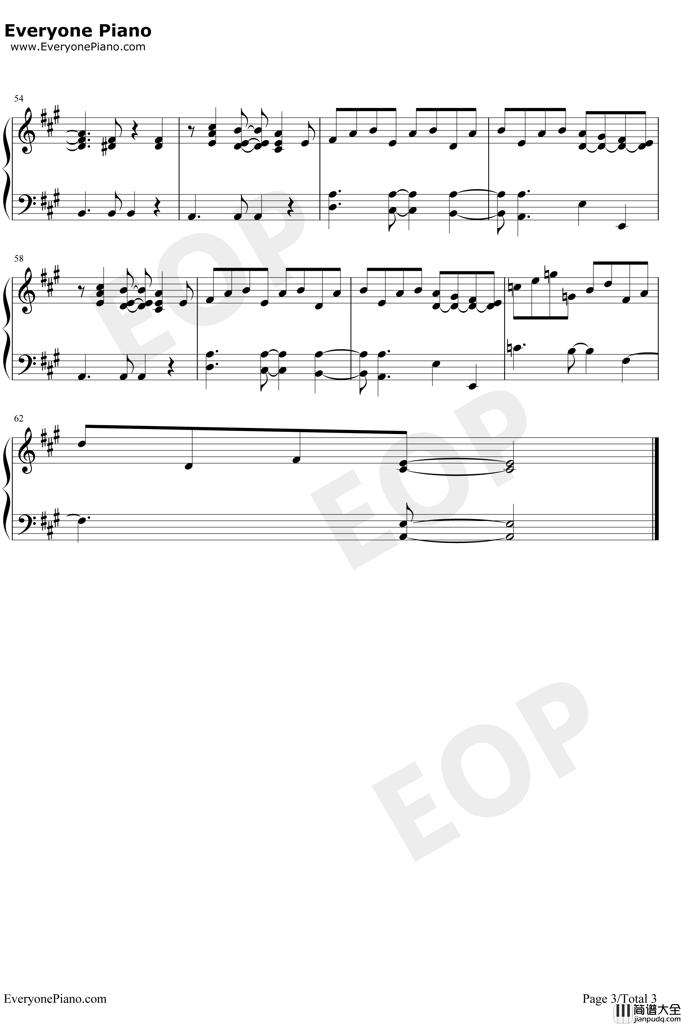 Here_Comes_the_Sun钢琴谱_TheBeatles