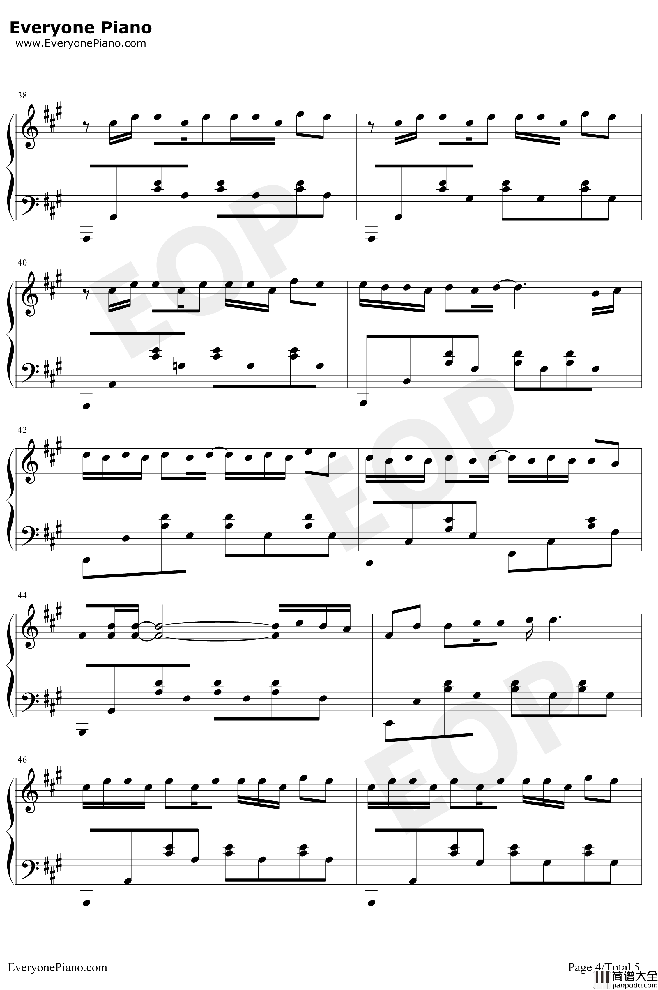 昨日青空钢琴谱_尤长靖_昨日青空同名青春主题曲