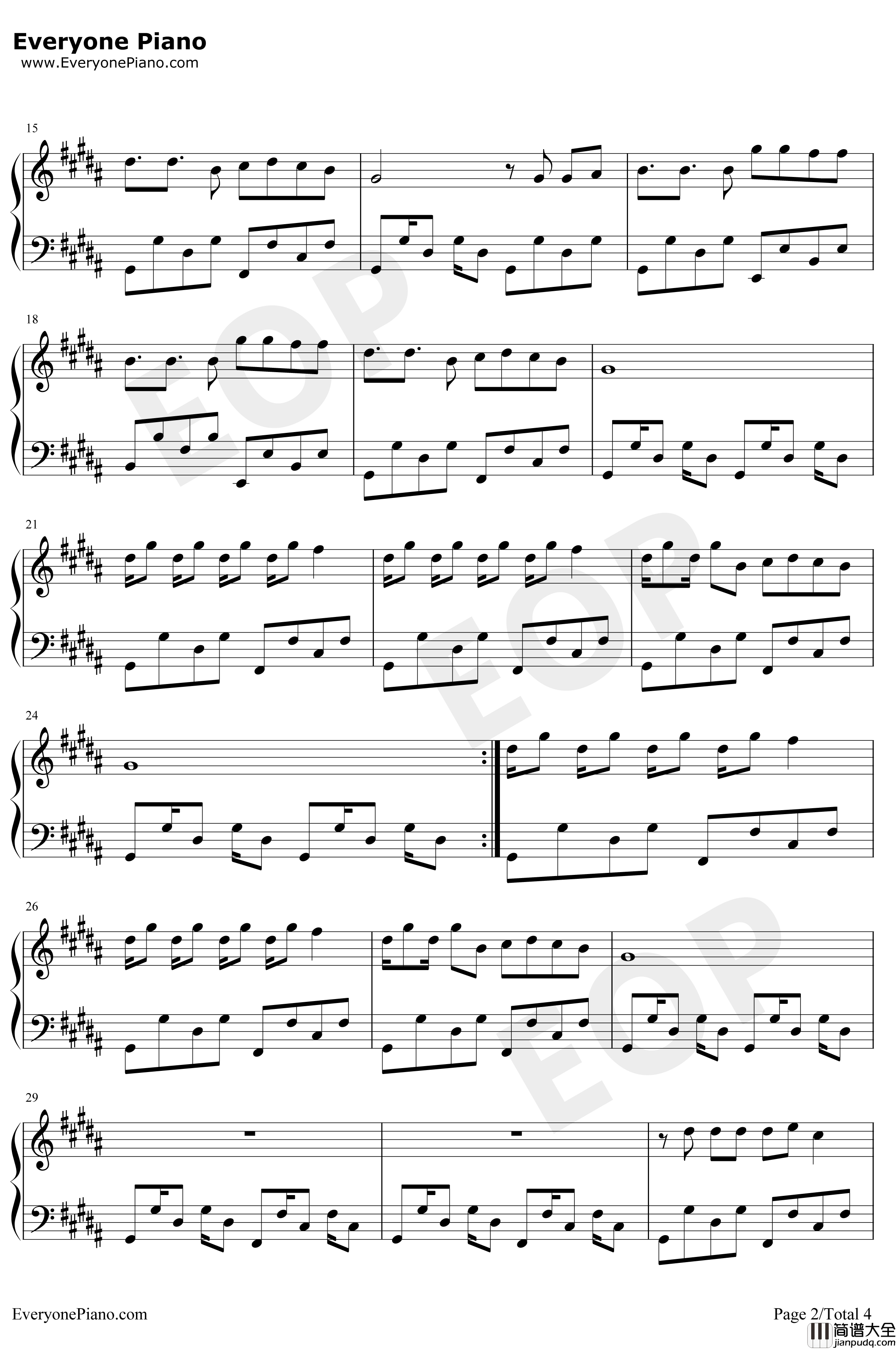 El_mismo_sol钢琴谱_AlvaroSoler