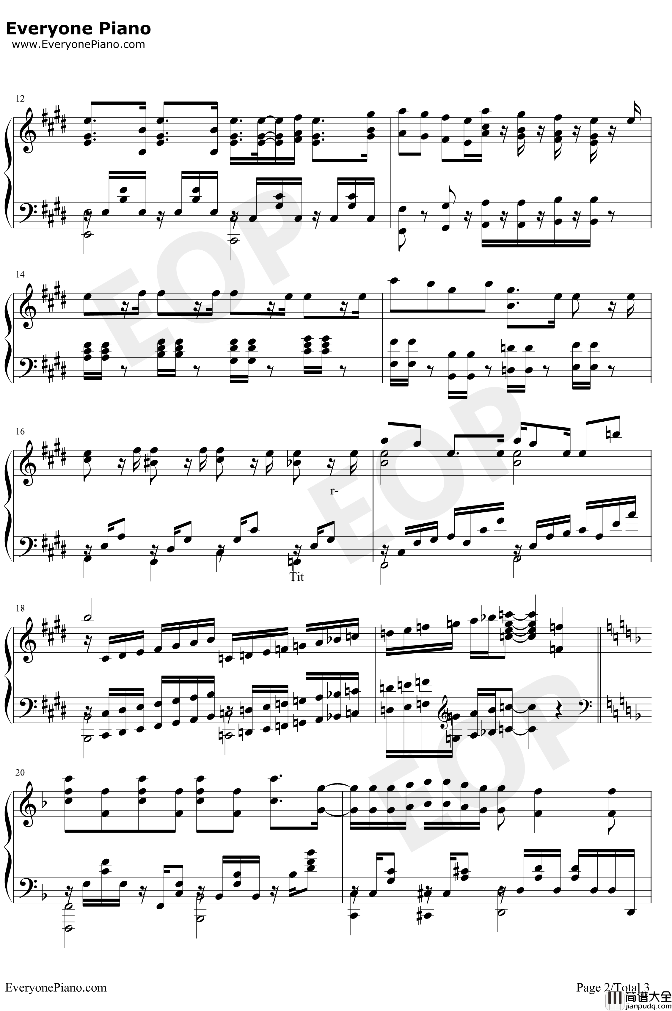 ウザウザ☆わおーっす钢琴谱_白石晴香沼仓爱美_我家的女仆有够烦OP