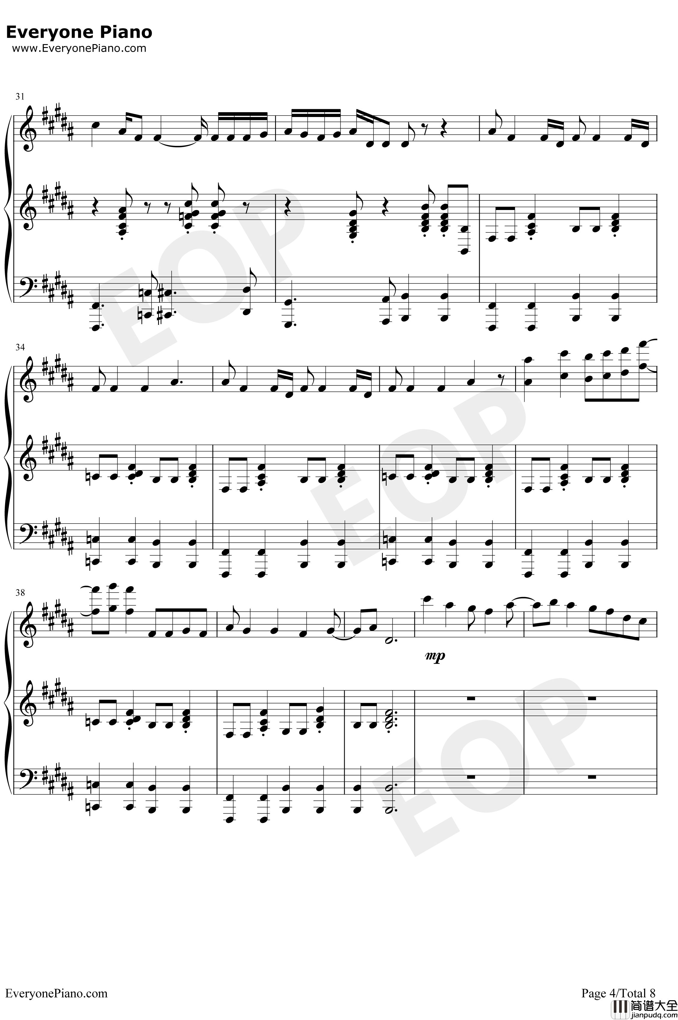 All_Star钢琴谱_SmashMouth