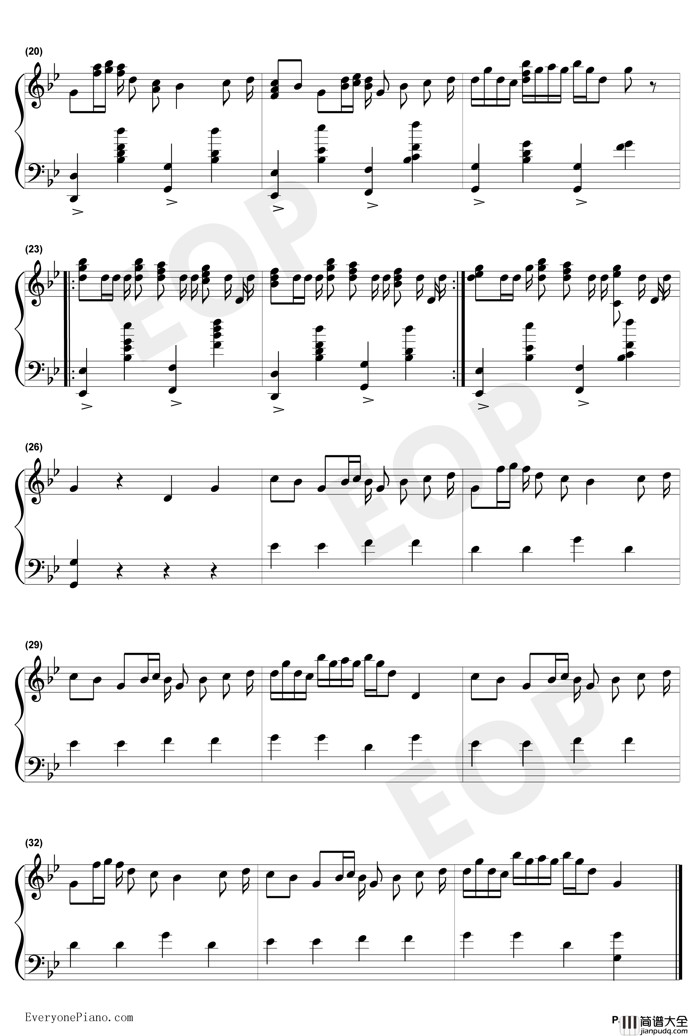 跳动的弦钢琴谱_神奇的猪