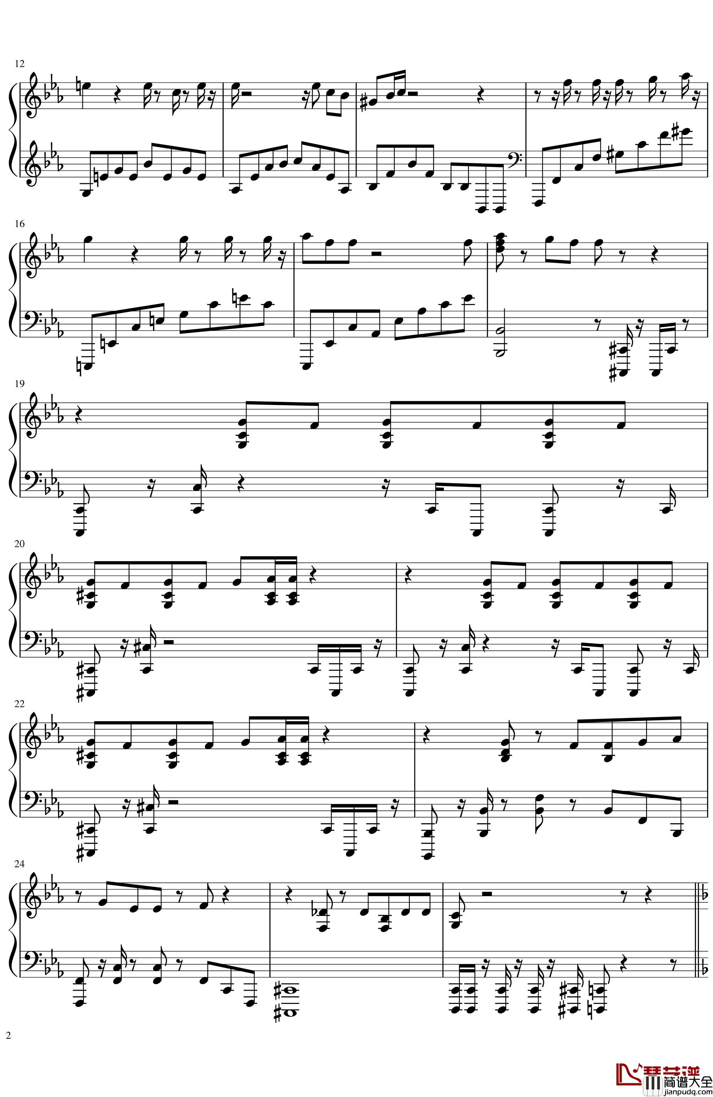 Enamel钢琴谱_黑执事3马戏团篇OP_黑执事3