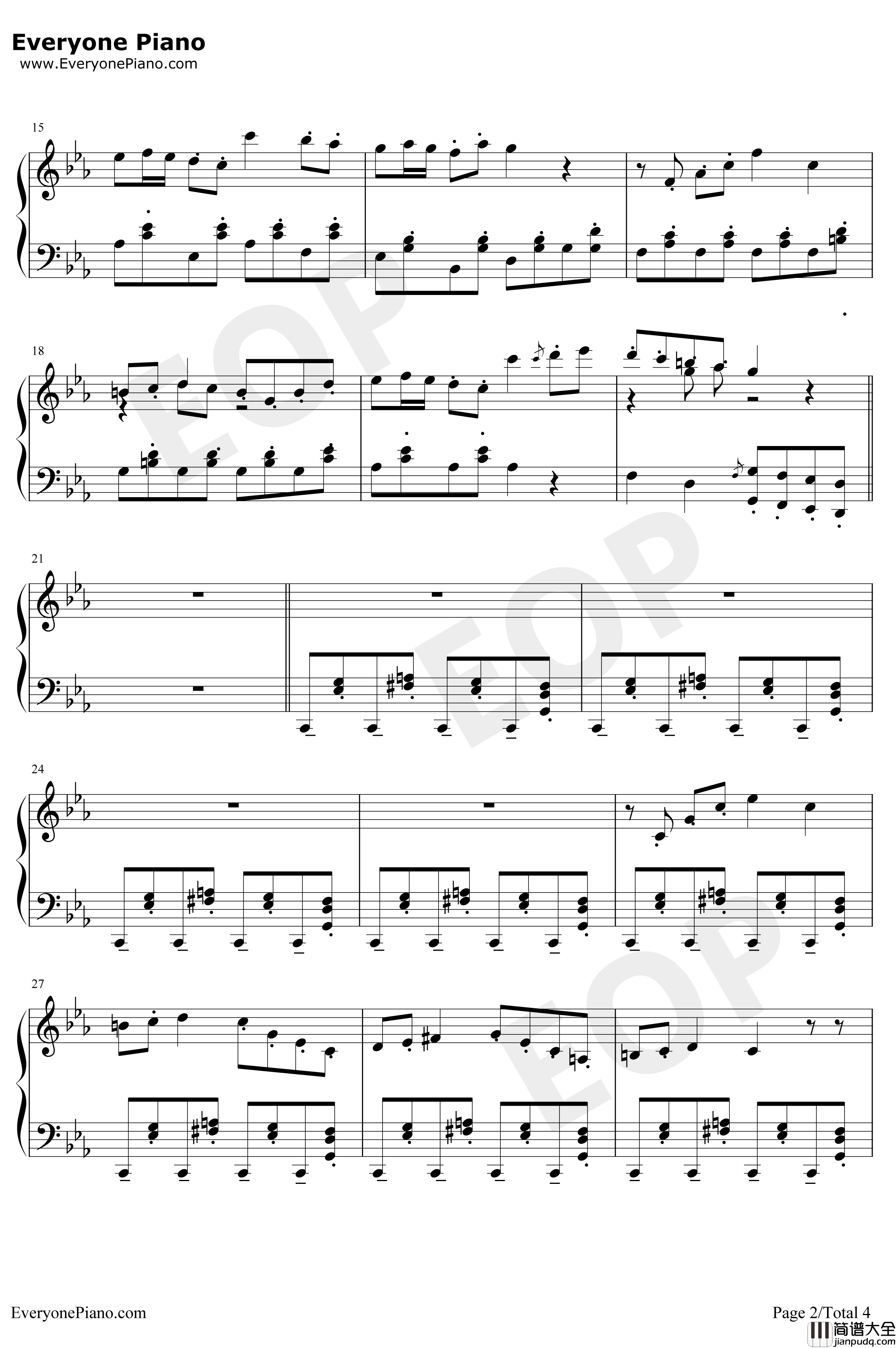 Nyeh_Heh_Heh钢琴谱_TobyFox_Bonetrousle_UndertaleOST