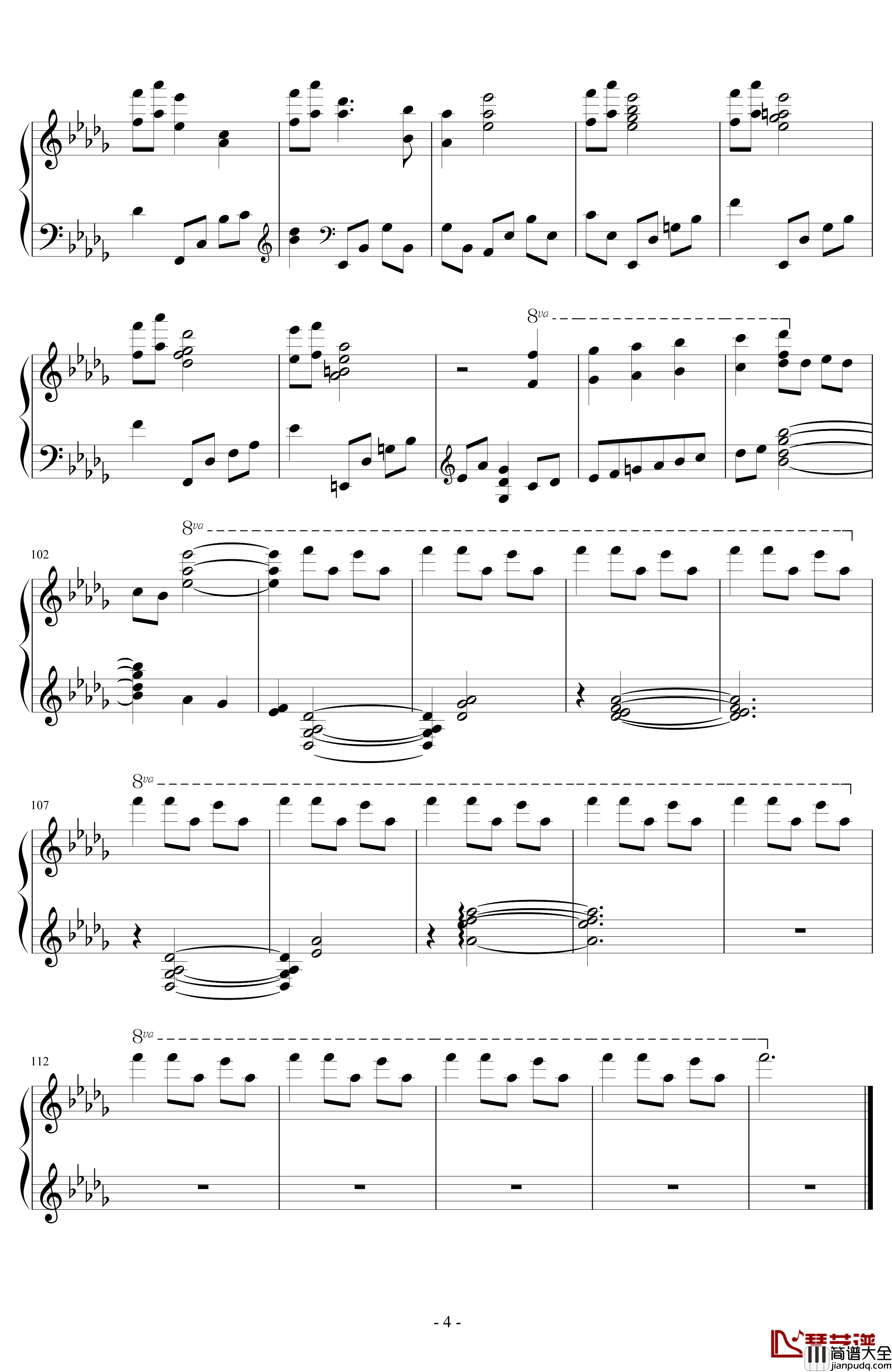 狂赌之渊钢琴谱_狂赌之渊