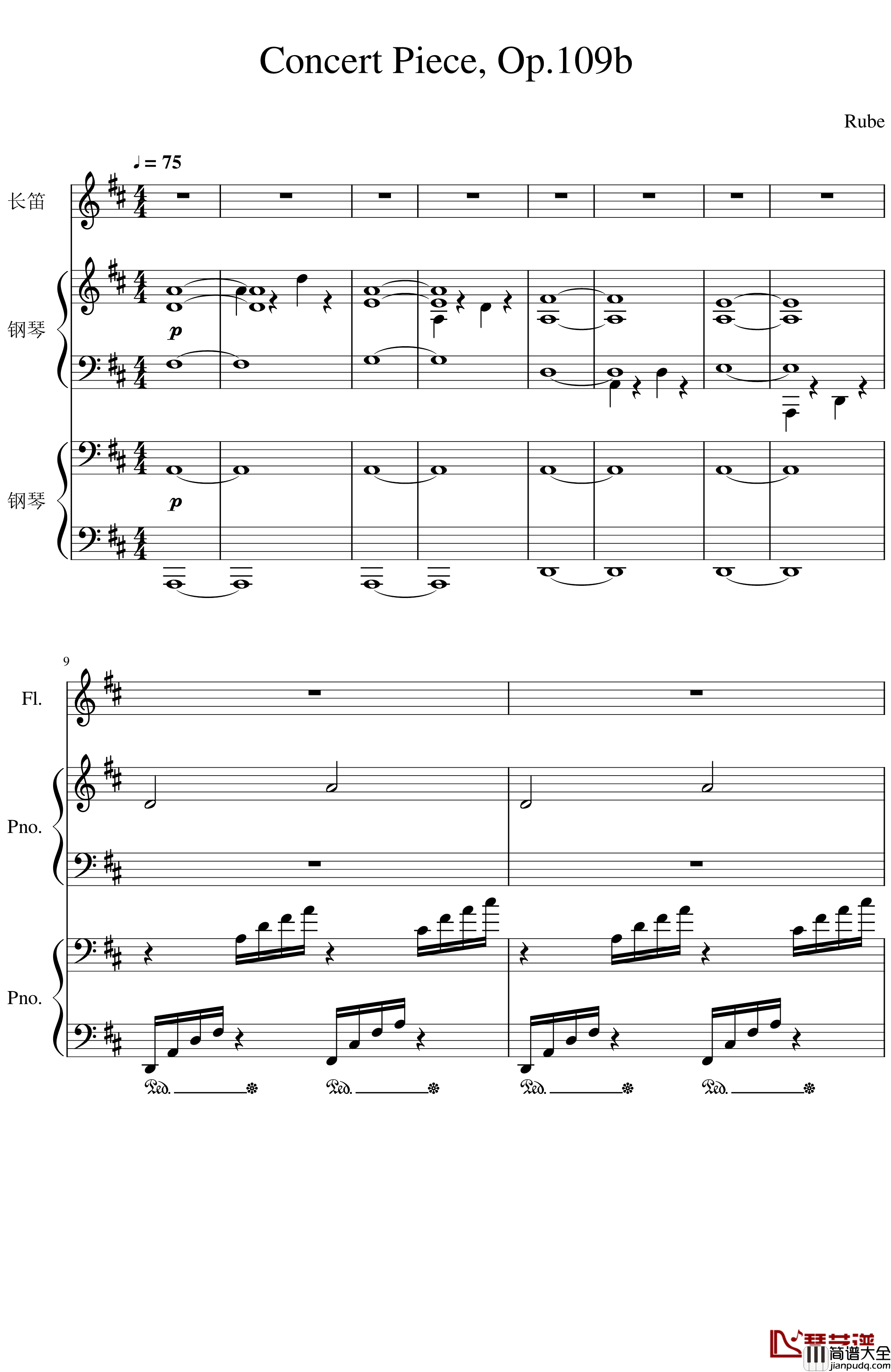 Clair_de_lune,_Op.109b_钢琴谱_Version_for_two_pianos_and_flute_in_D_Major_一个球