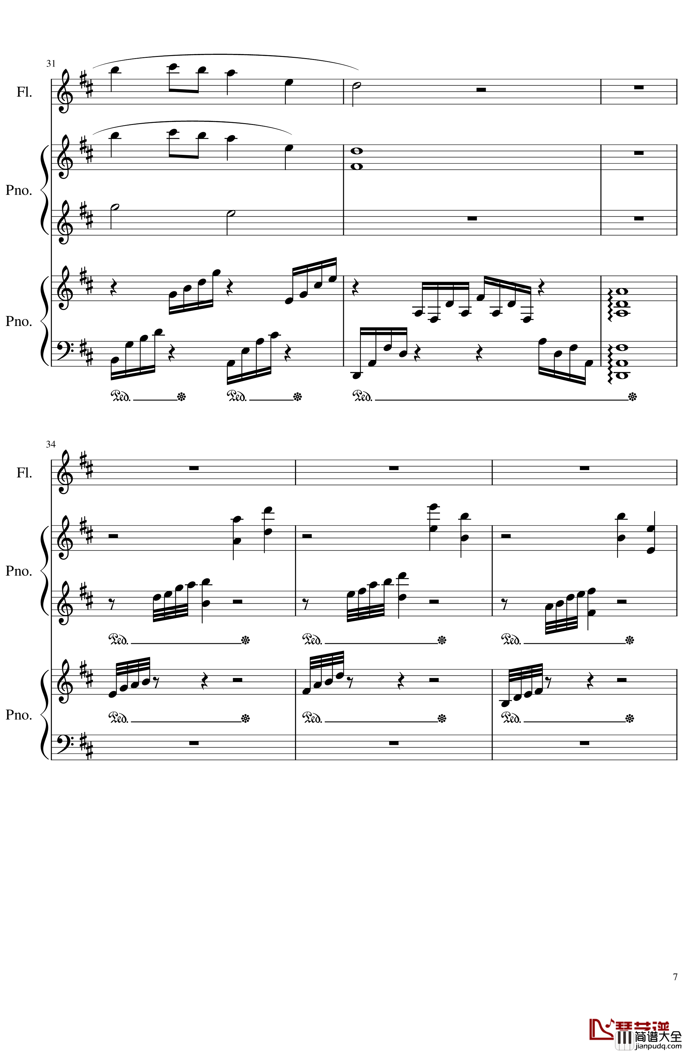 Clair_de_lune,_Op.109b_钢琴谱_Version_for_two_pianos_and_flute_in_D_Major_一个球