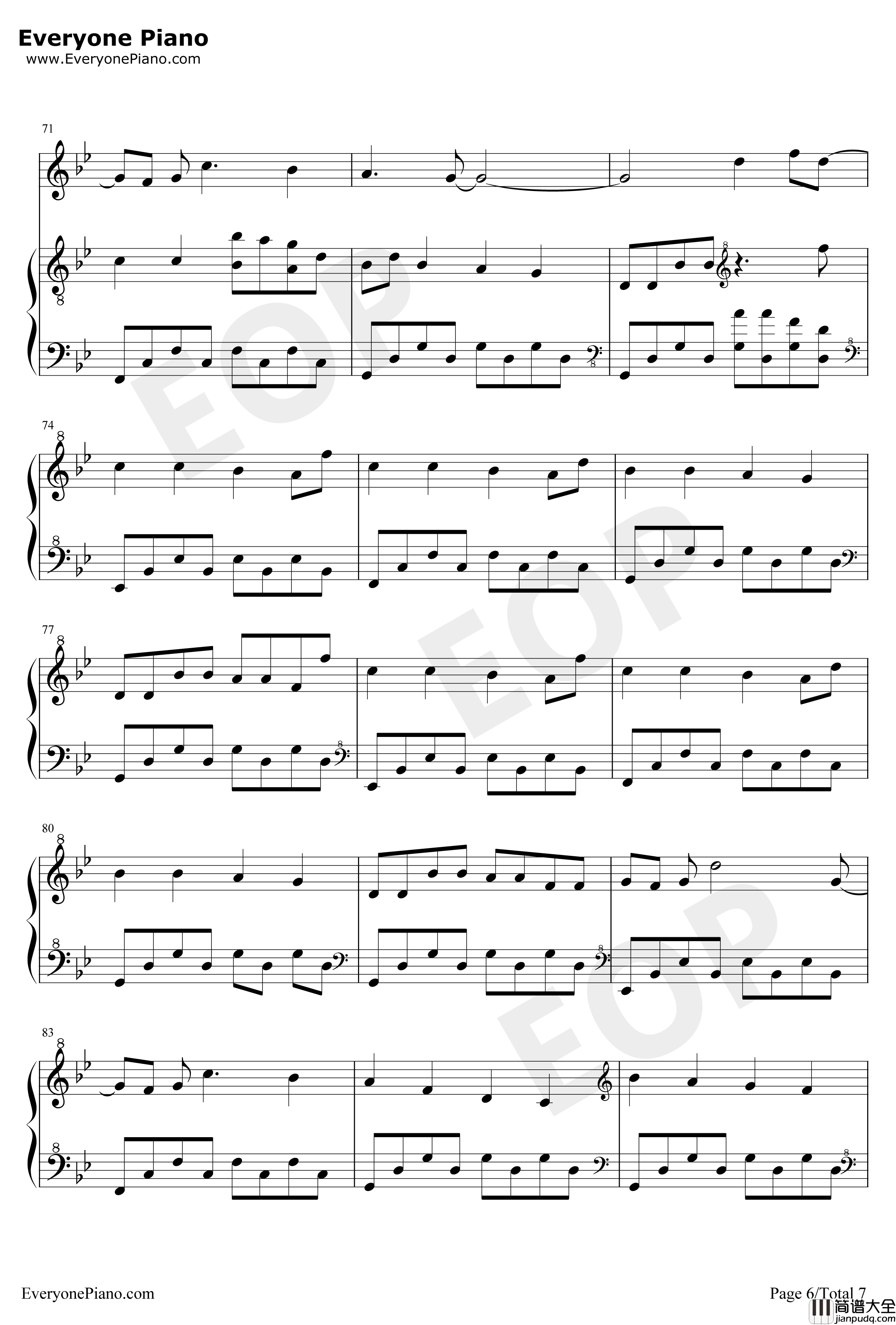 Illusionary_Daytime钢琴谱_Shirfine_幻昼