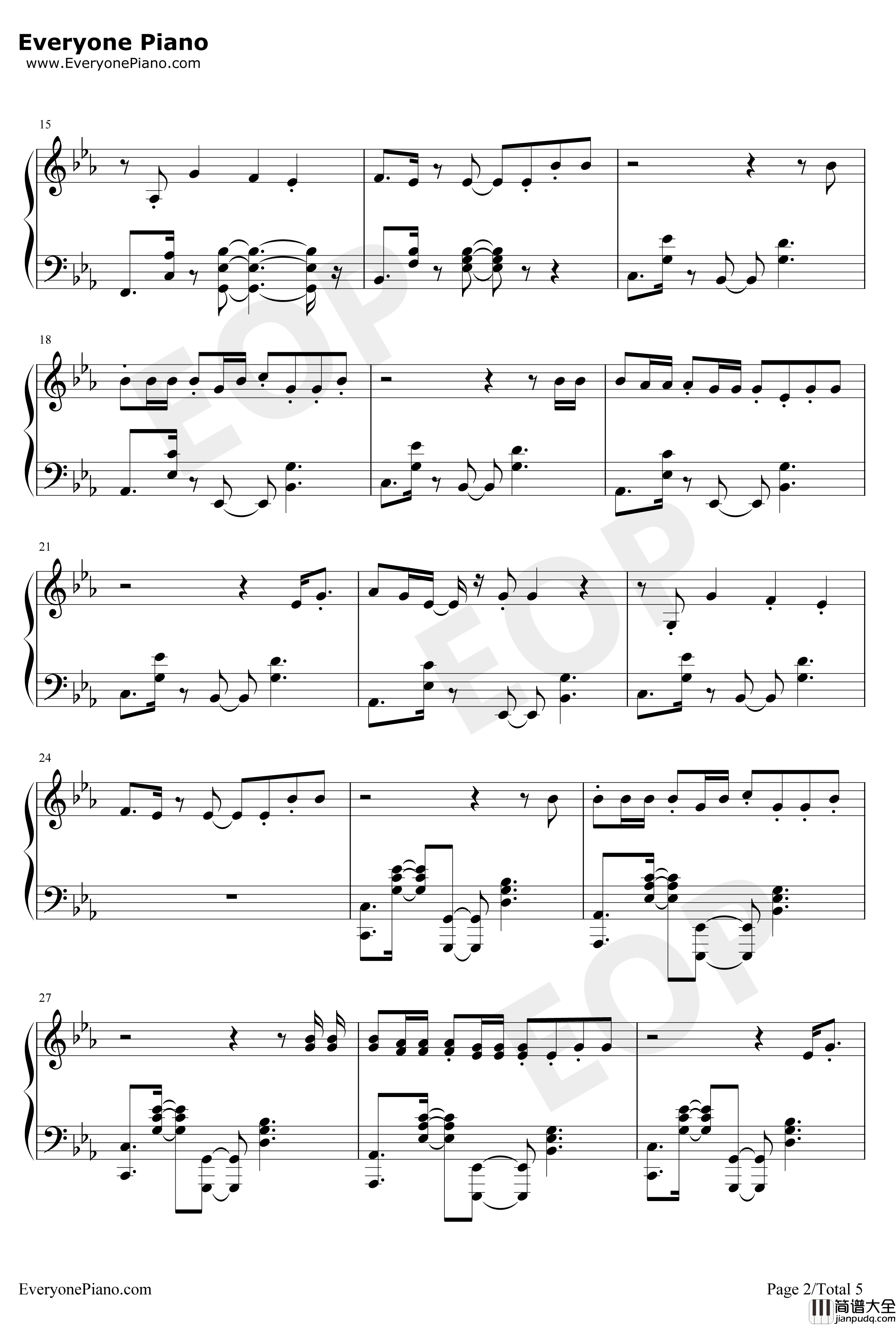 Here_with_Me钢琴谱_MarshmelloChvrches