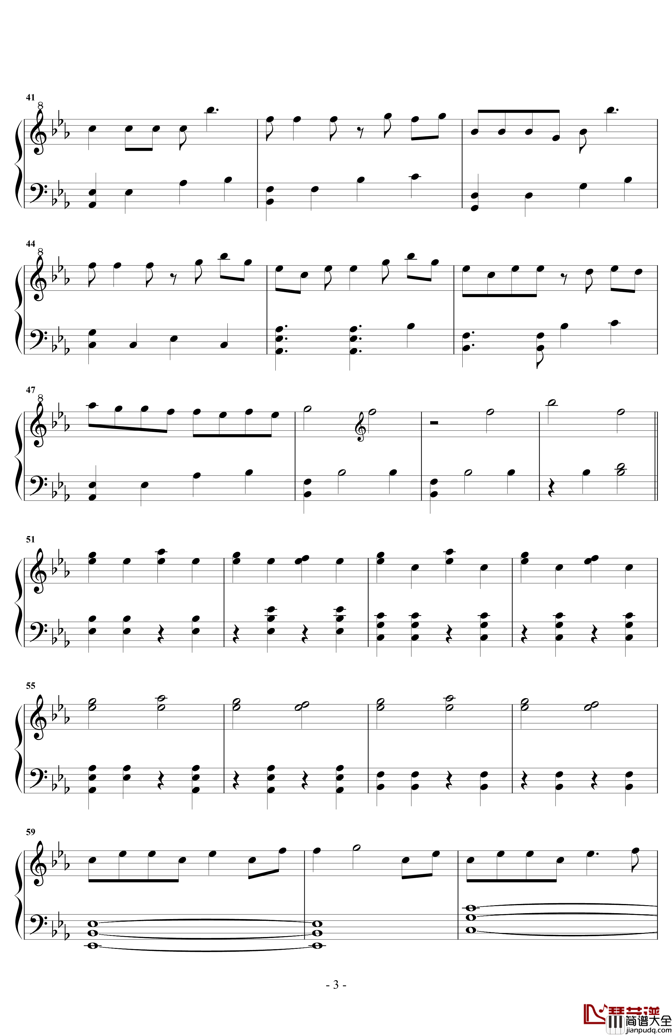 绿色钢琴谱_陈雪凝