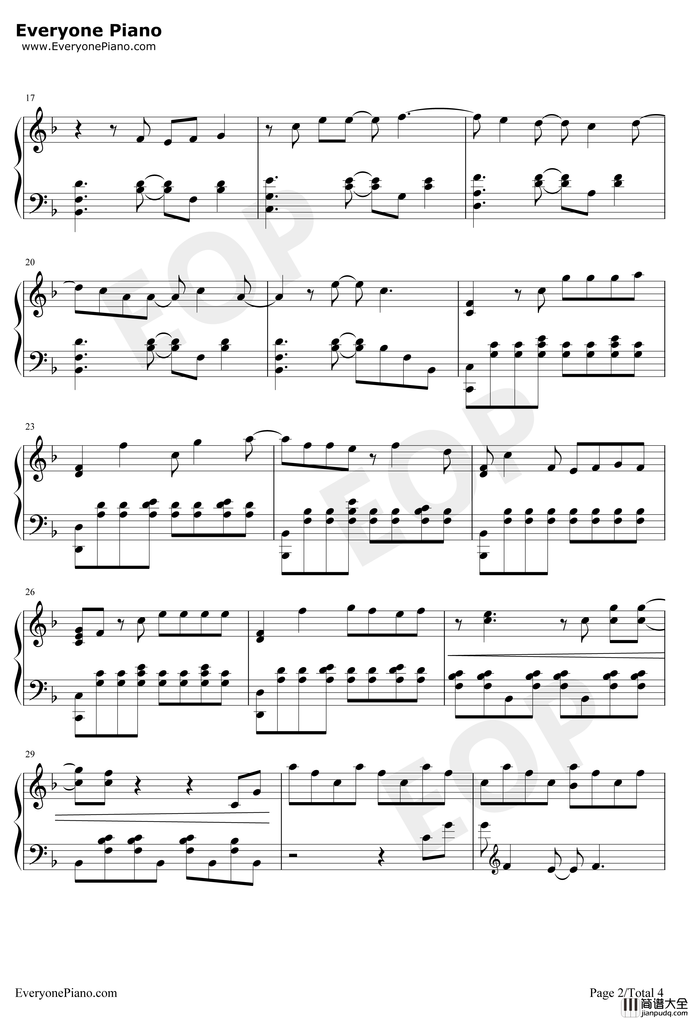 forget_me_not钢琴谱_ReoNa_刀剑神域AlicizationED