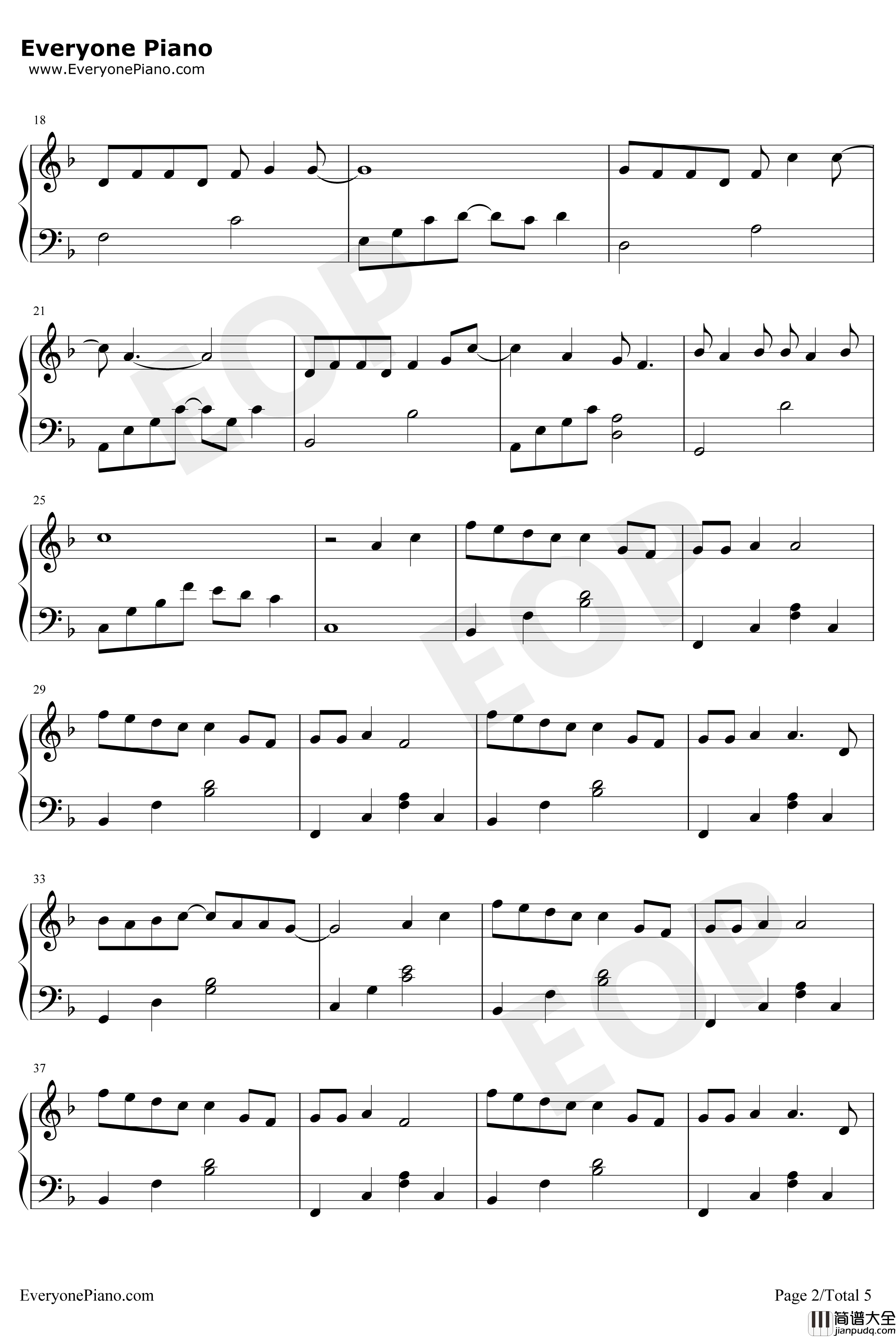 明天过后钢琴谱_张杰