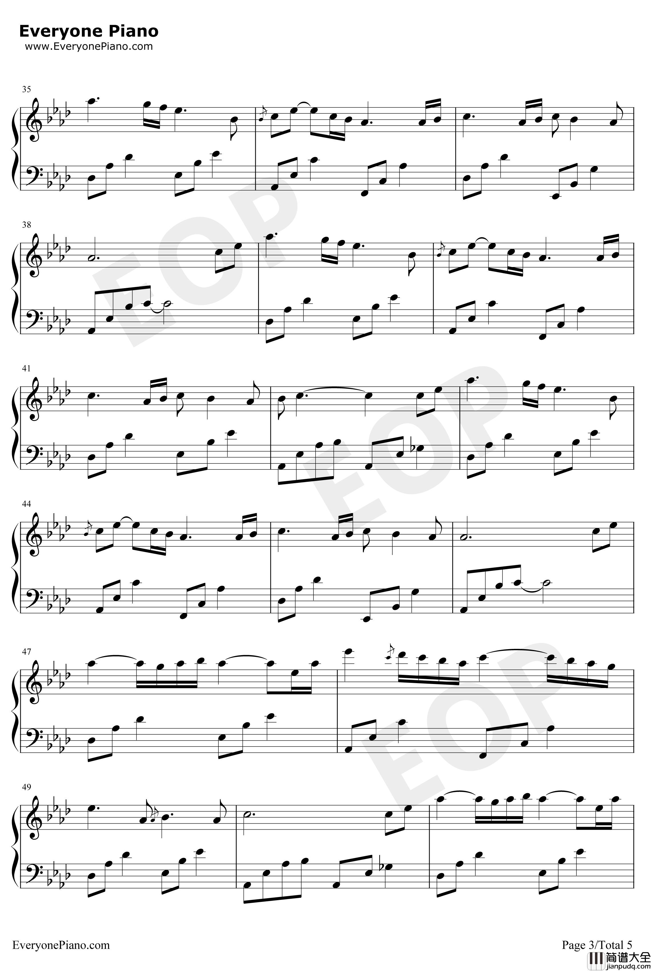 Follow_the_Wind钢琴谱_July