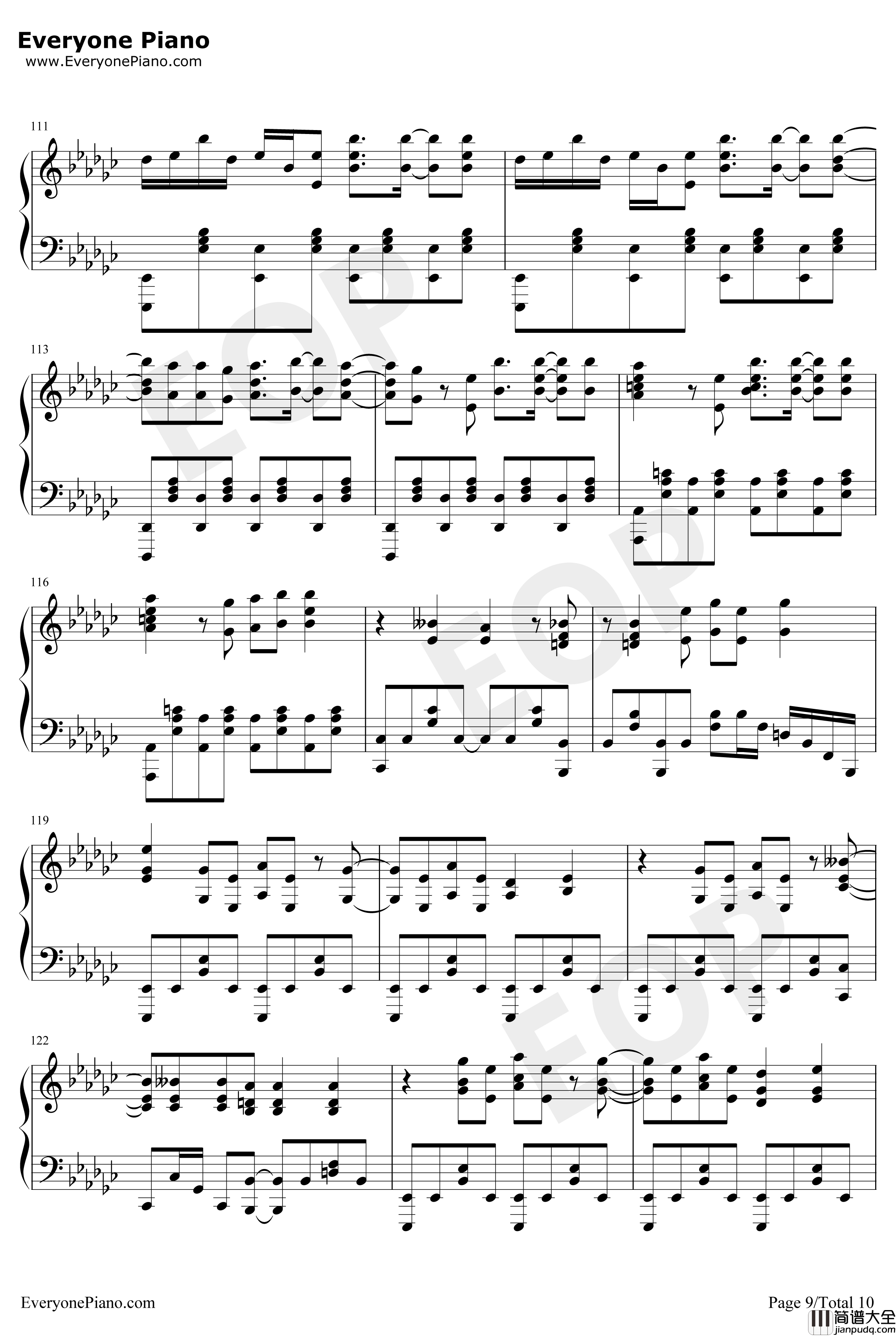 99.9_路人超能100第二季OP钢琴谱_MOBCHOIRsajounohana