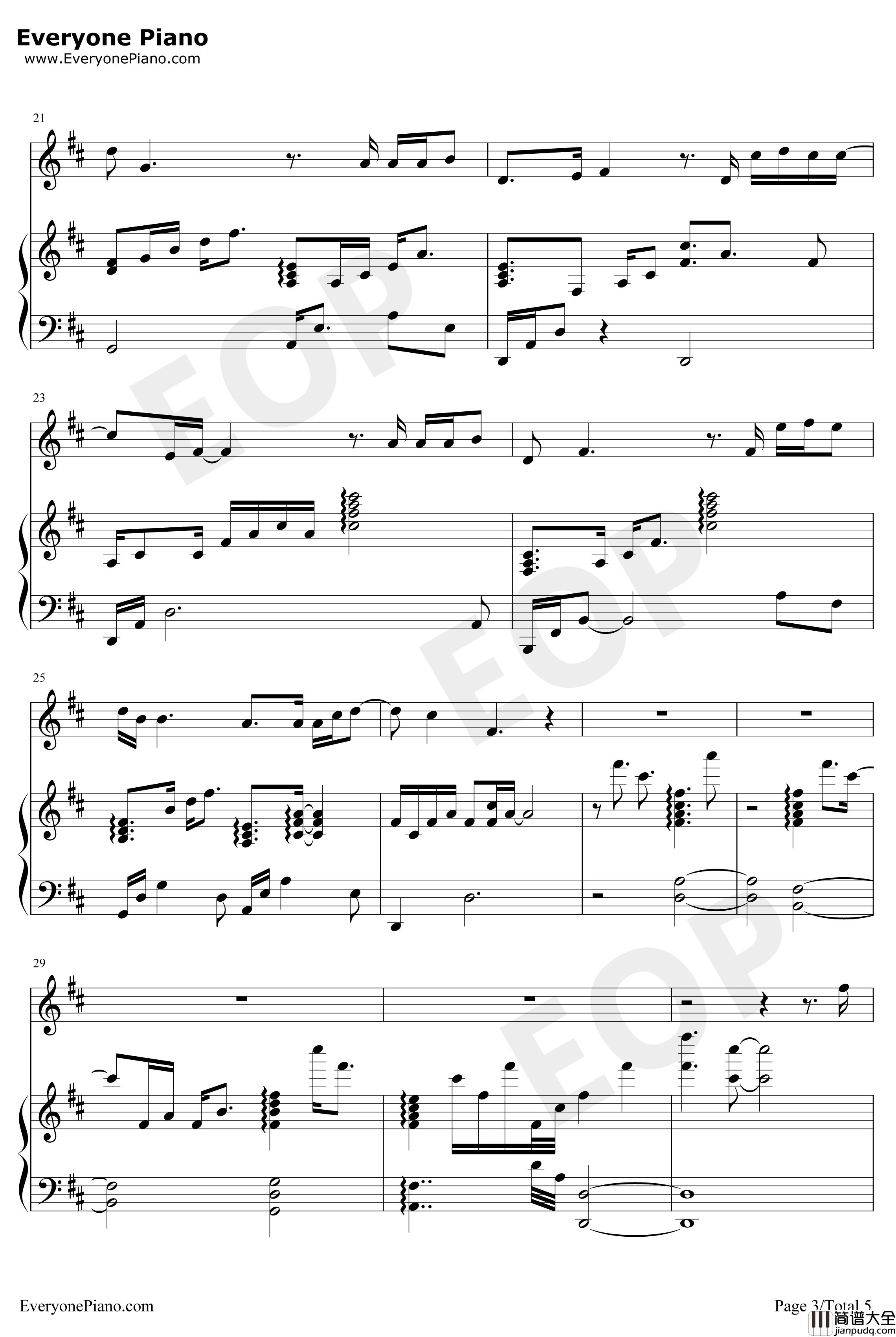 宝贝儿钢琴谱_吴青峰_弹唱谱_宝贝儿主题曲