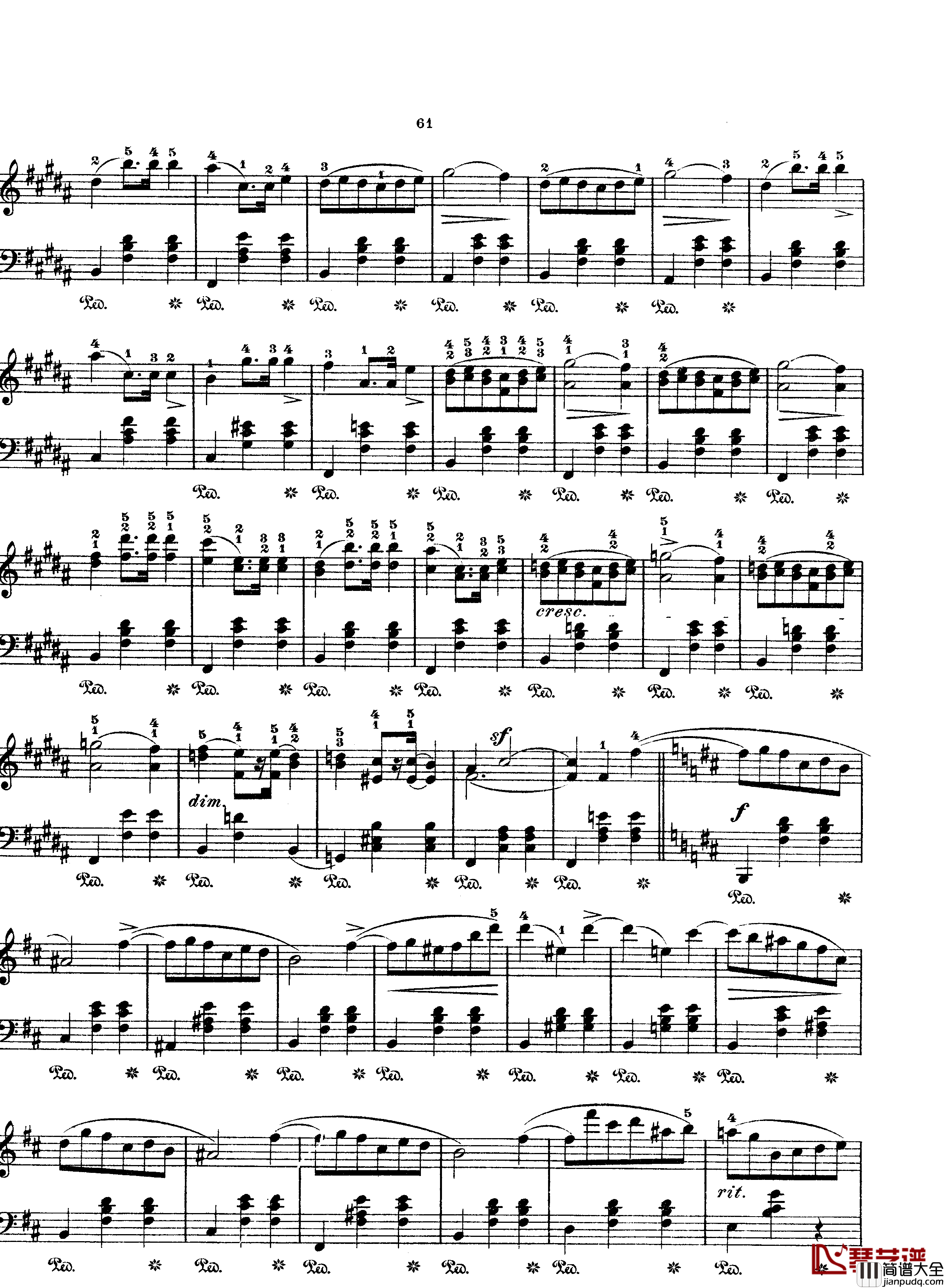 e小调圆舞曲钢琴谱_肖邦_chopin