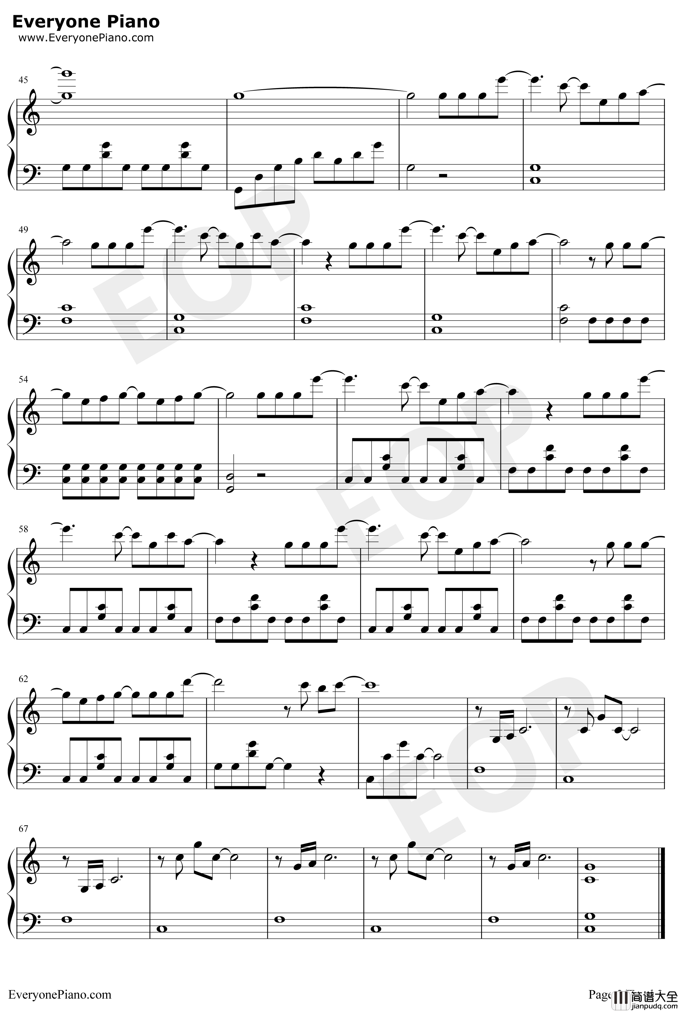 去流浪钢琴谱_周笔畅_流浪地球推广曲