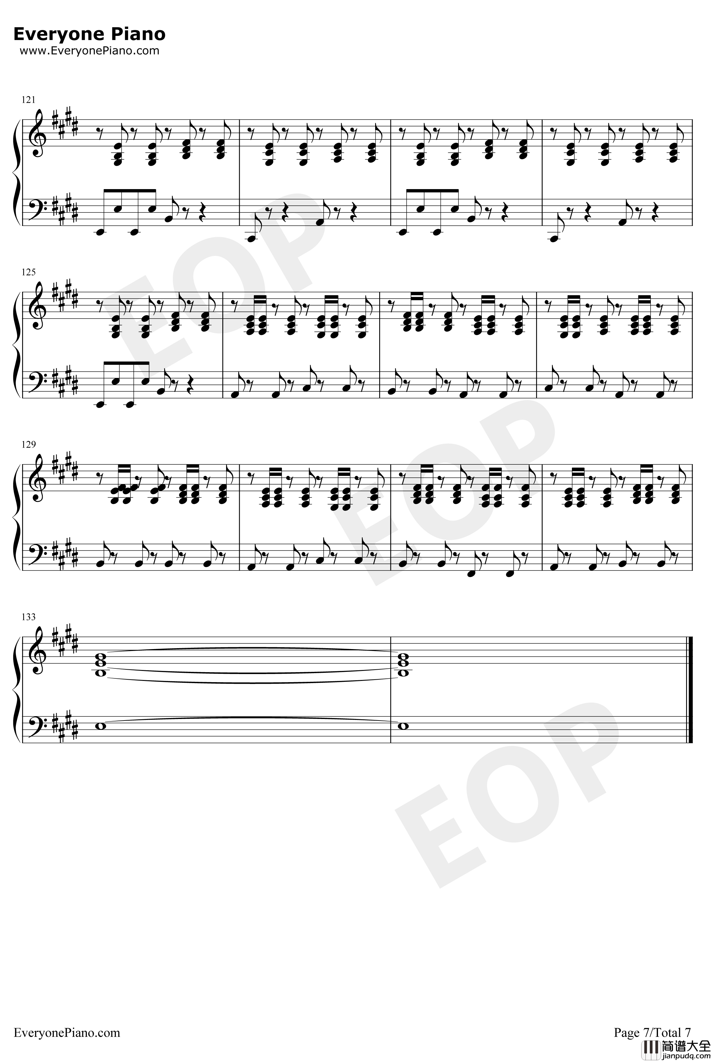 Monody钢琴谱_TheFatRatLauraBrehm_TheFatRat_抖音歌曲