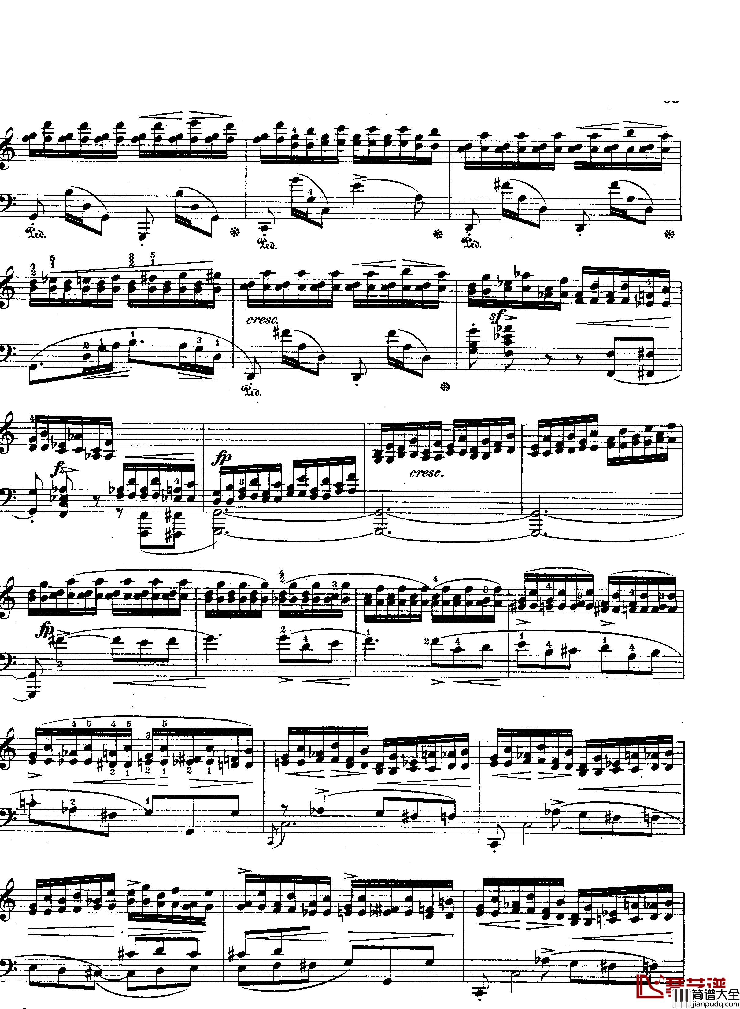 OP10No7钢琴谱_肖邦_chopin