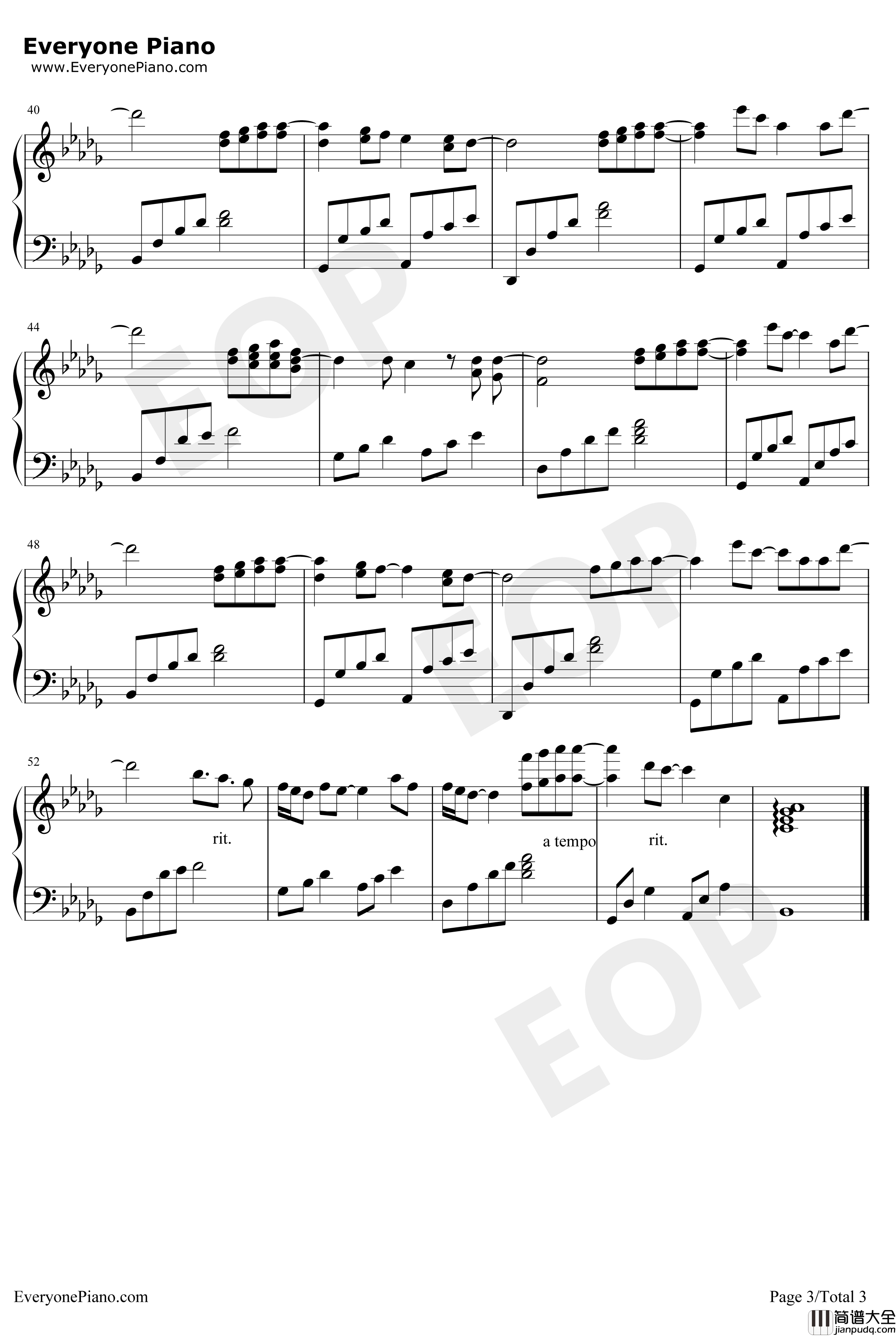 远方钢琴谱_S.H.E