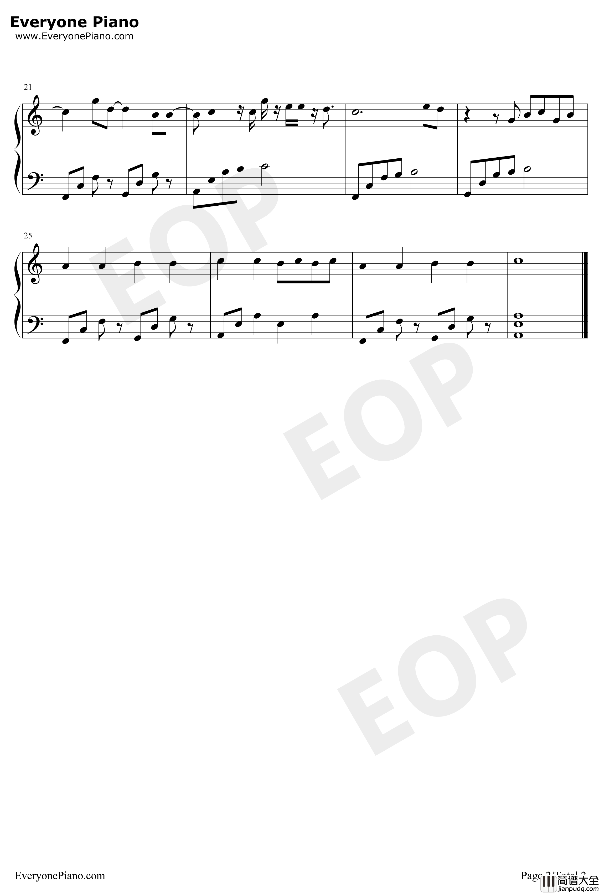 红色高跟鞋钢琴谱_蔡健雅_初学者简易版_爱情呼叫转移2主题曲