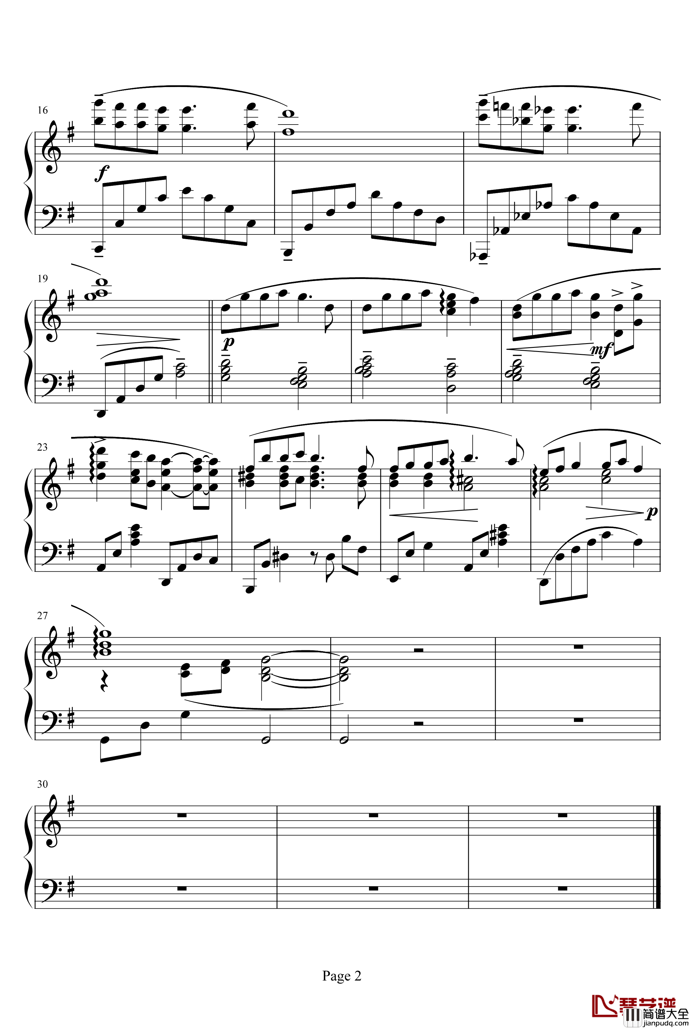 三月气球钢琴谱_须釜俊一