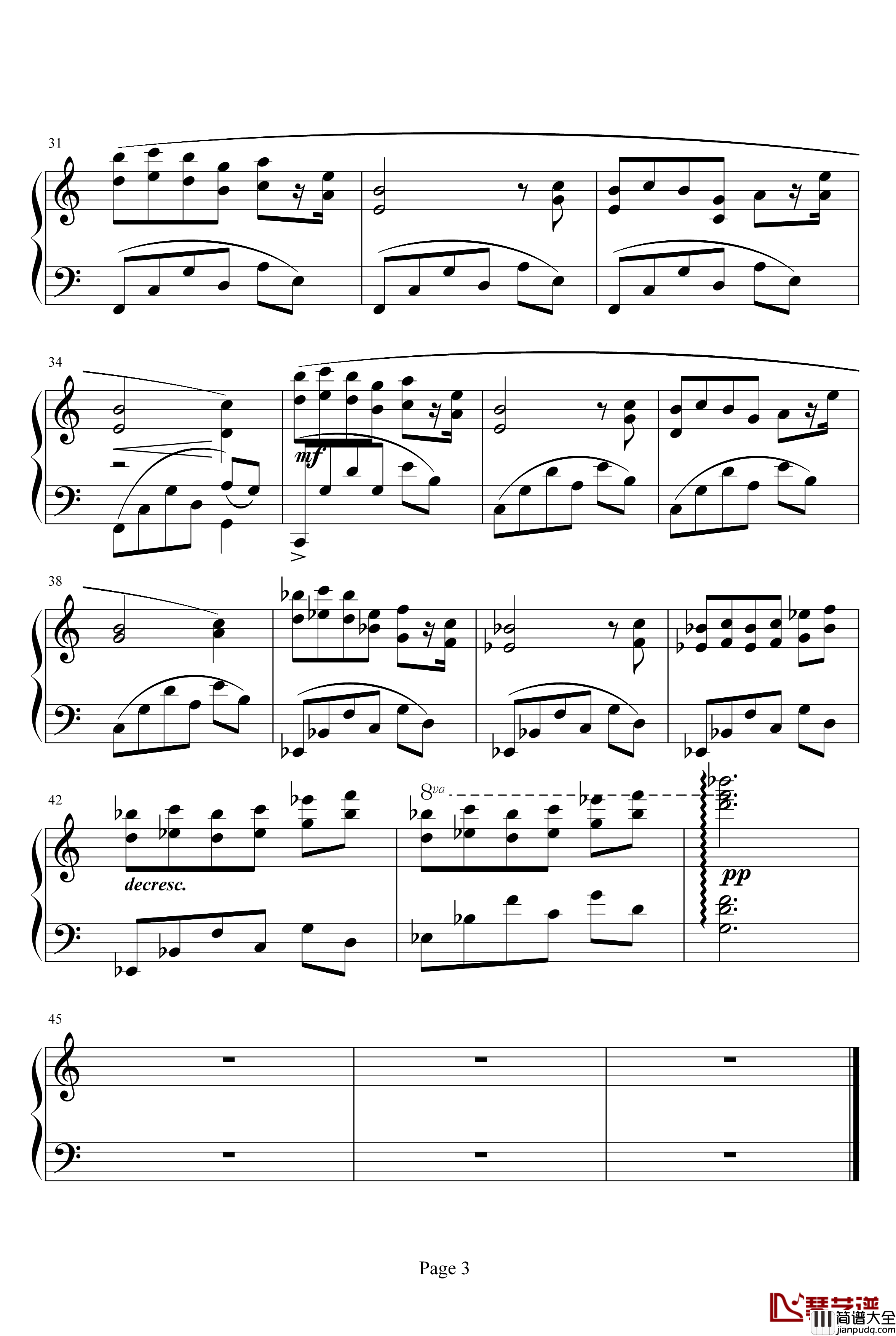 一月雪晨钢琴谱_须釜俊一