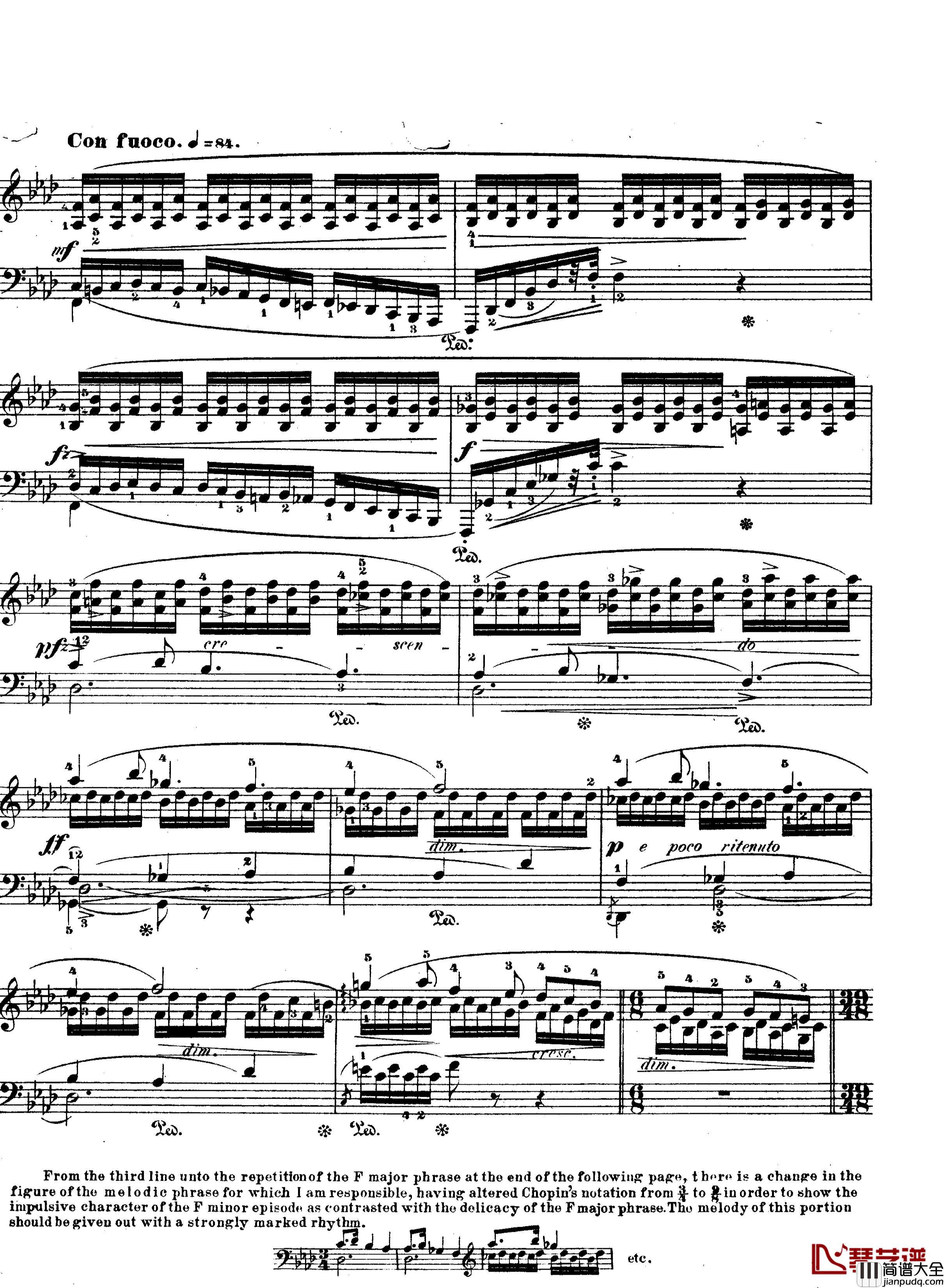 F大调夜曲作品15号钢琴谱_Nocturne_Op.15_No.1_肖邦_chopin
