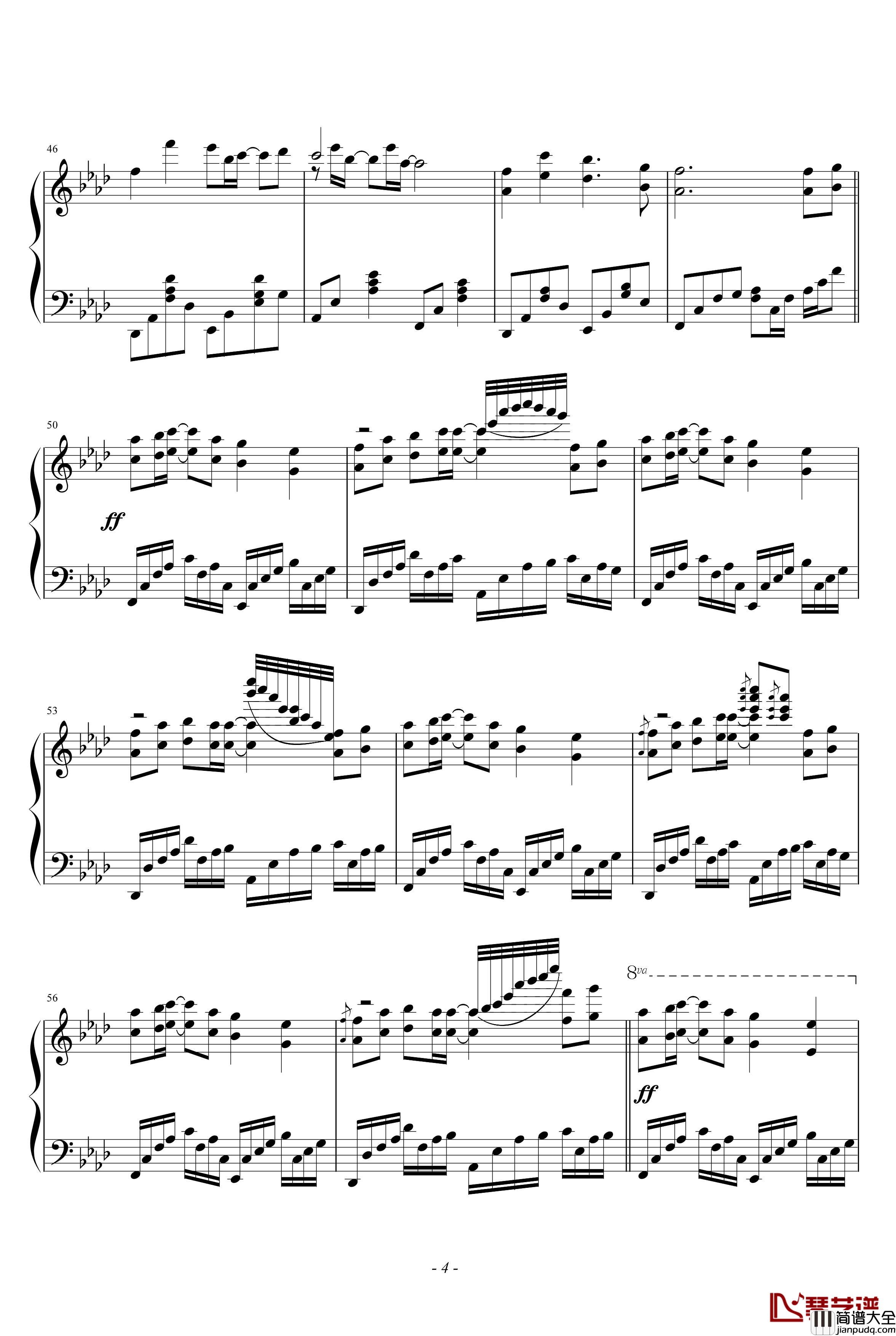 无尽的爱钢琴谱_神话_成龙