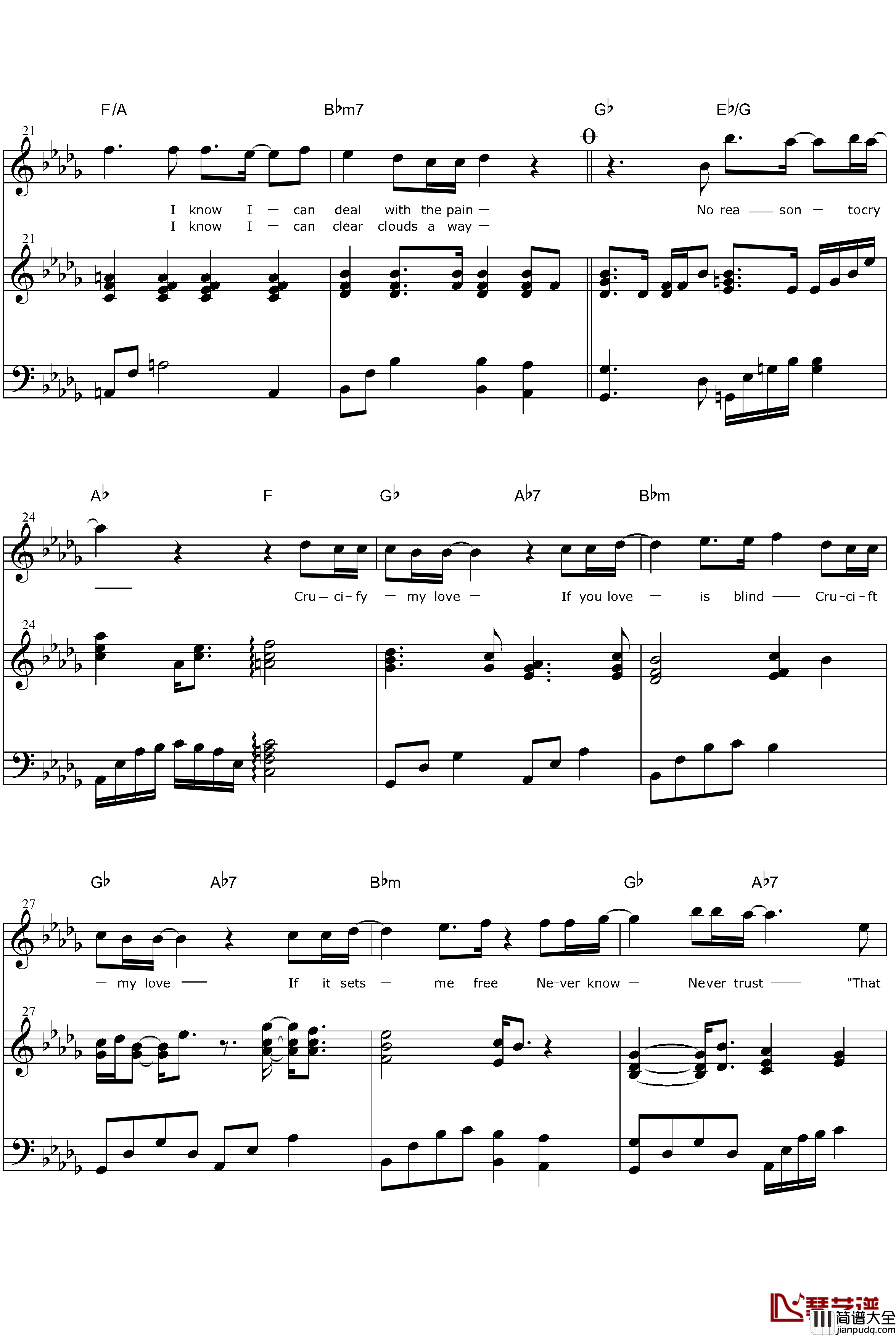 Crucify_My_Love钢琴谱_X_JAPAN