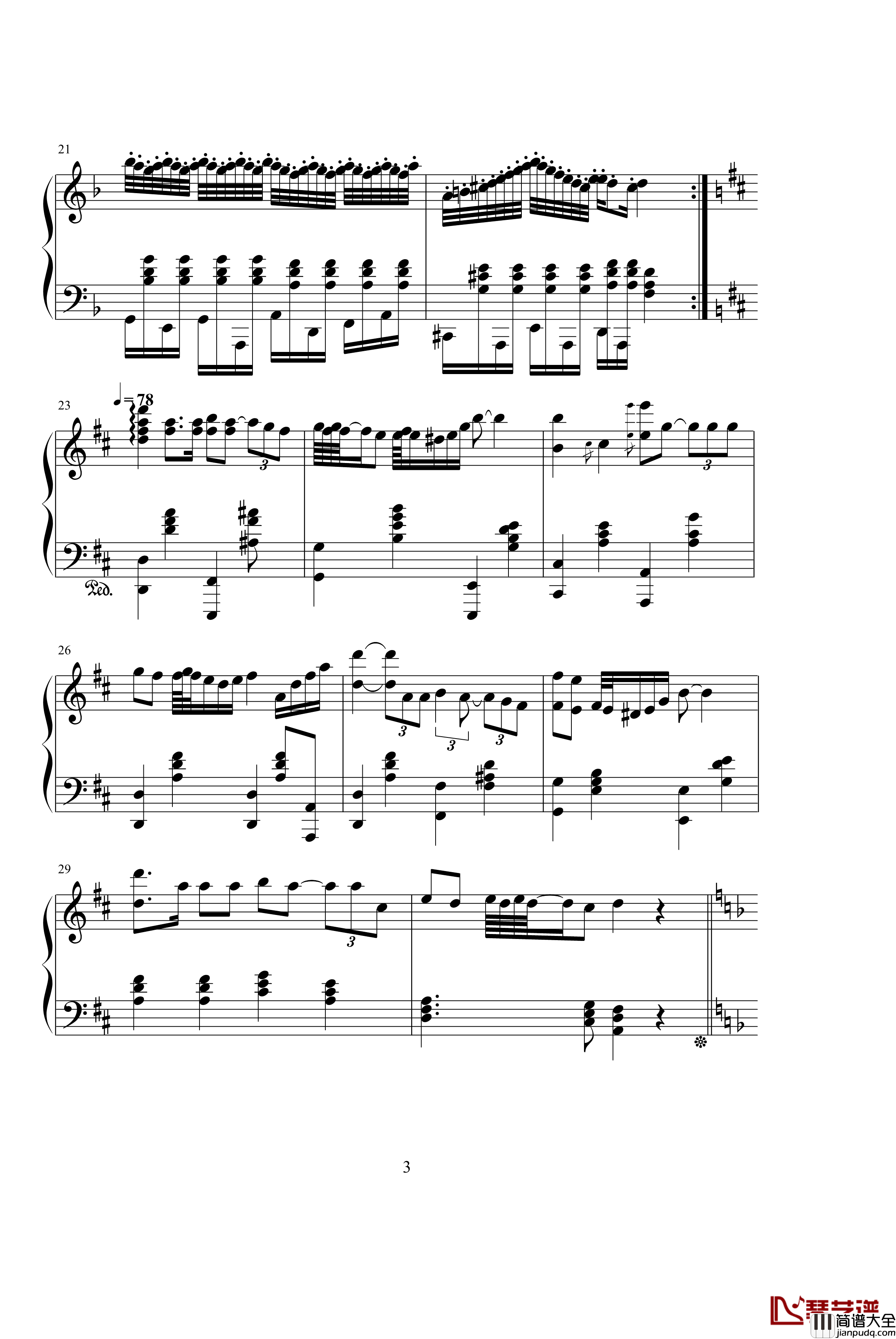 柴達爾斯舞曲钢琴谱_克莱德曼