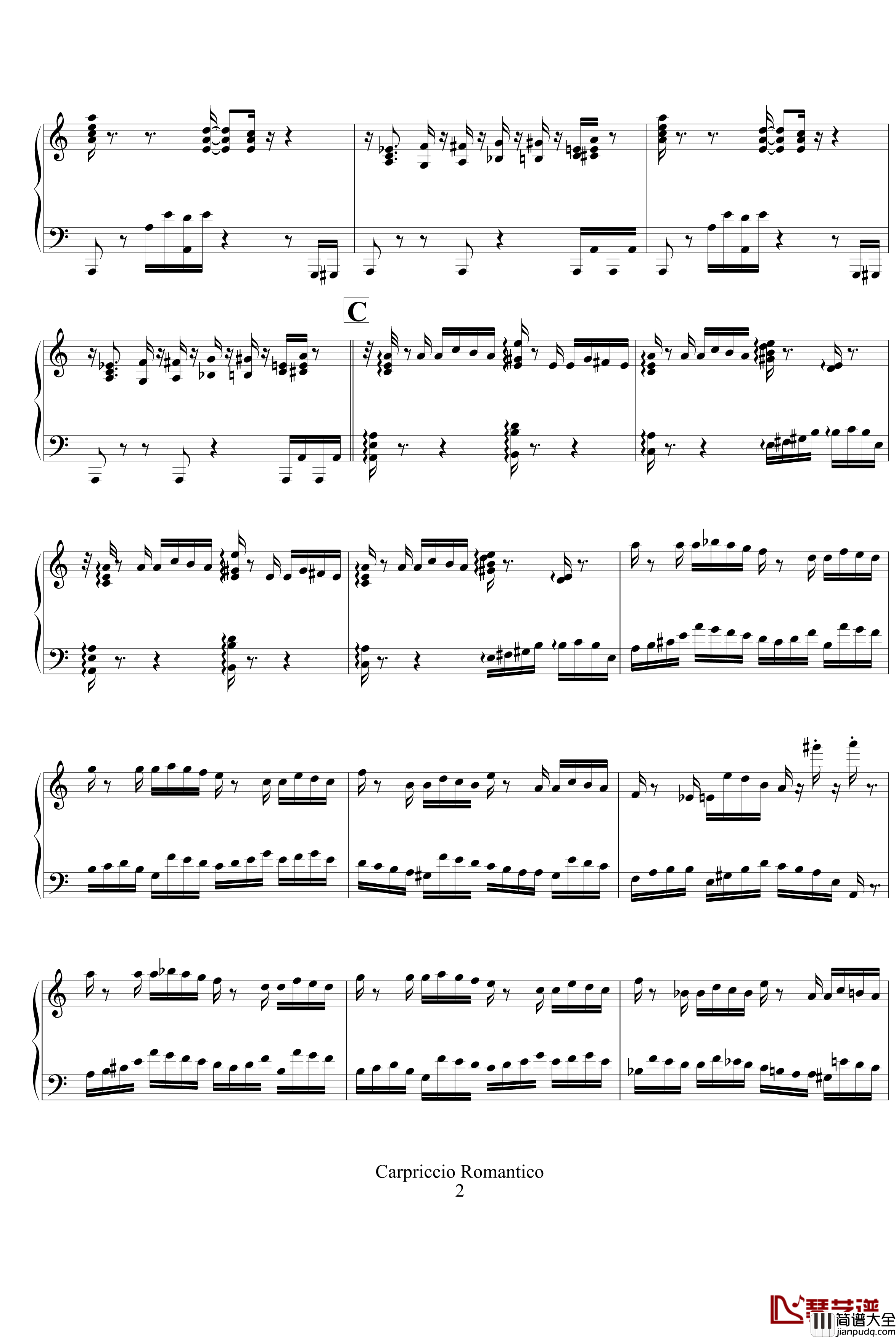 Capriccio_Romantico钢琴谱_星海音乐听