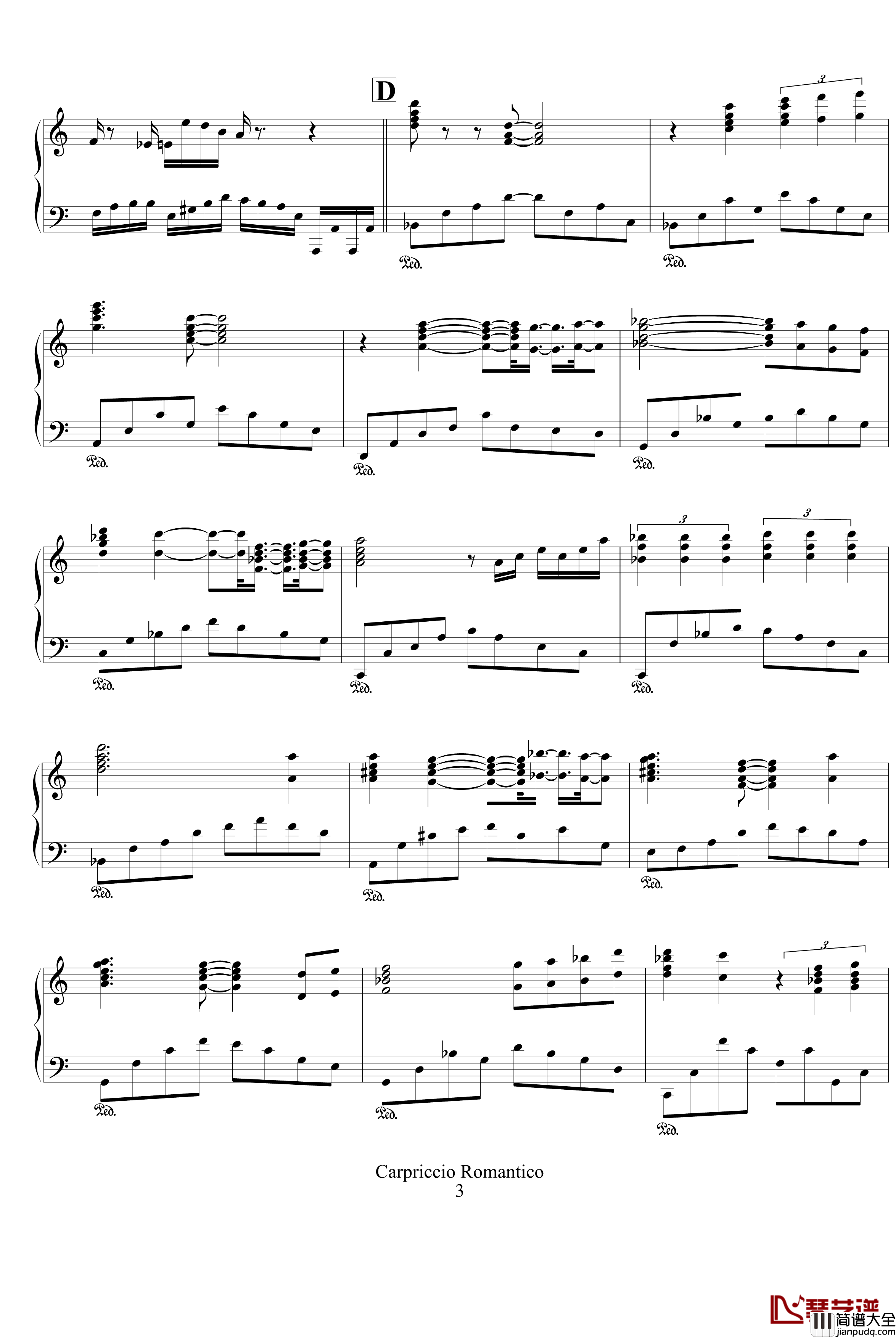Capriccio_Romantico钢琴谱_星海音乐听
