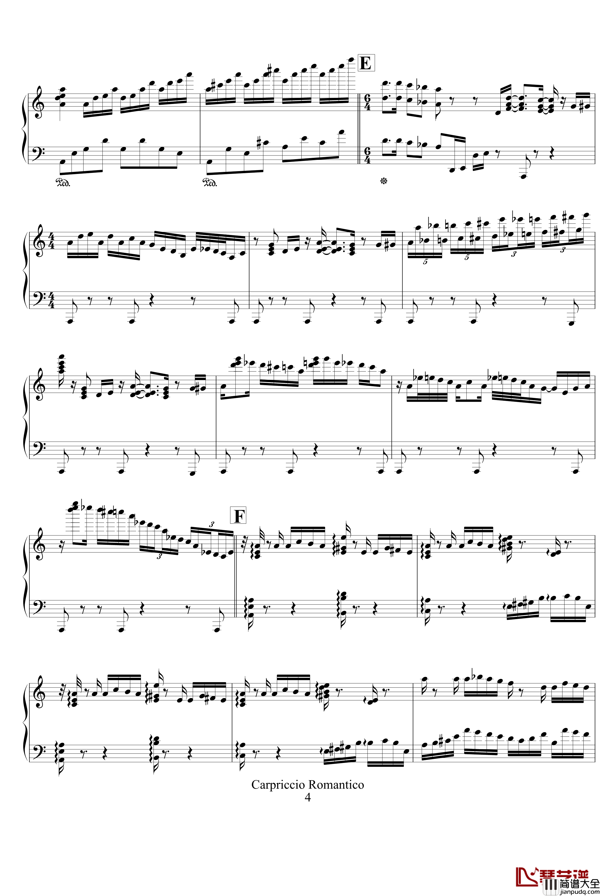 Capriccio_Romantico钢琴谱_星海音乐听
