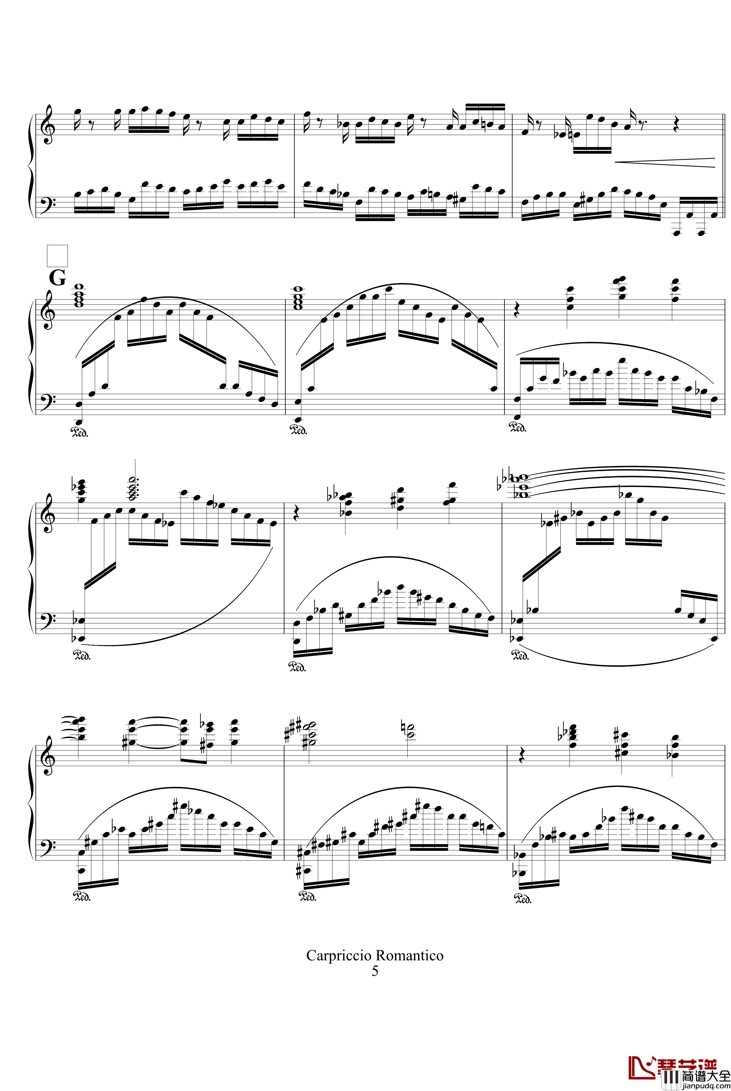 Capriccio_Romantico钢琴谱_星海音乐听