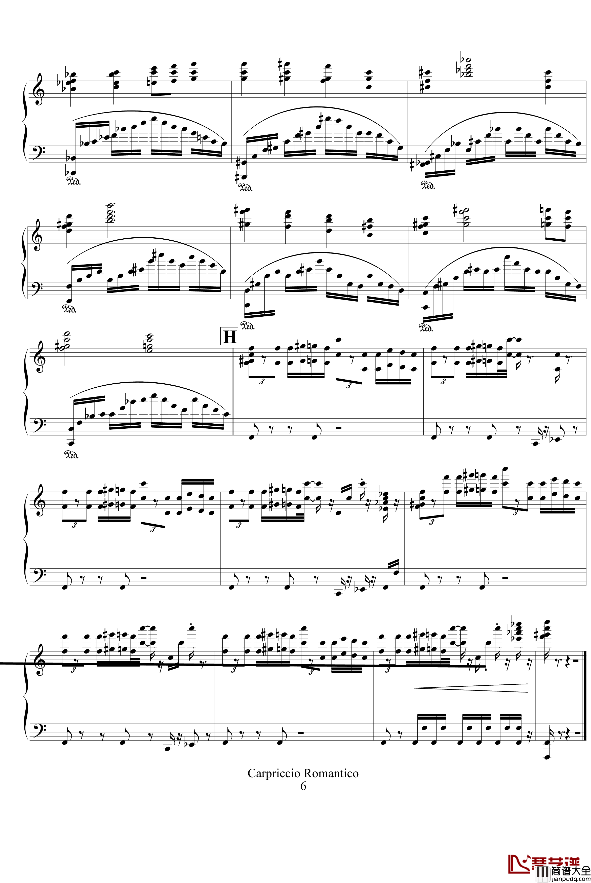 Capriccio_Romantico钢琴谱_星海音乐听